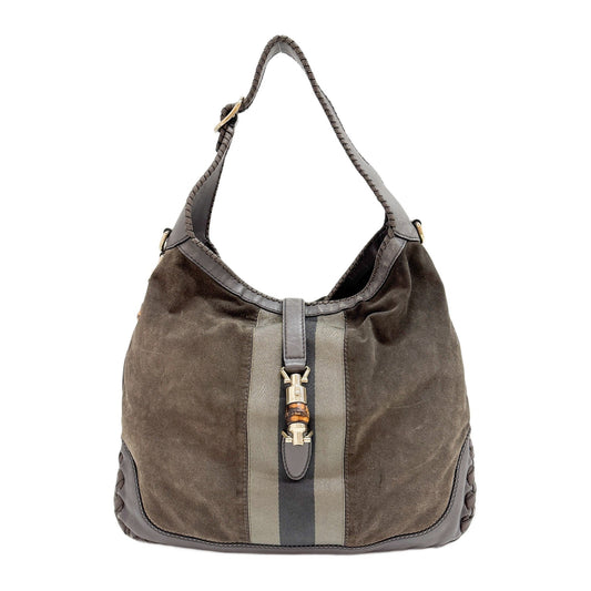 New Jackie Green Suede Shoulder Bag