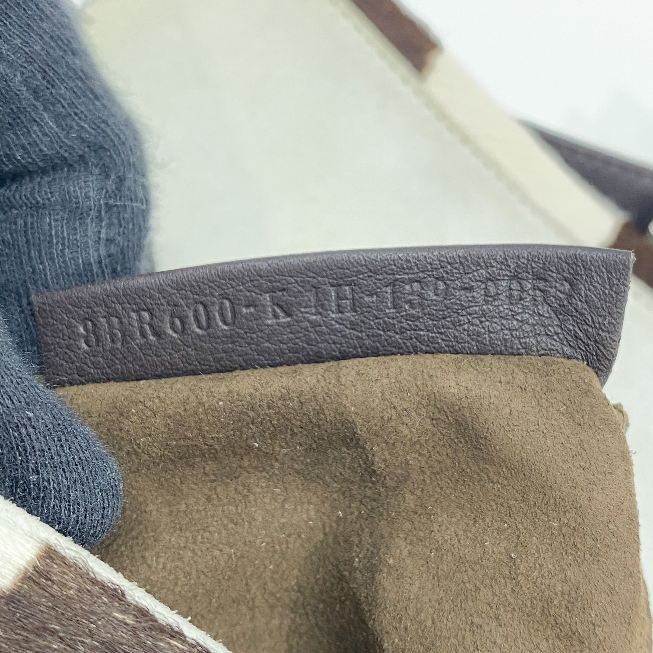 Baguette Brown Zebra Print Pony Hair Shoulder Bag