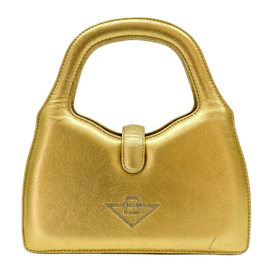 Gold Leather Hand Bag
