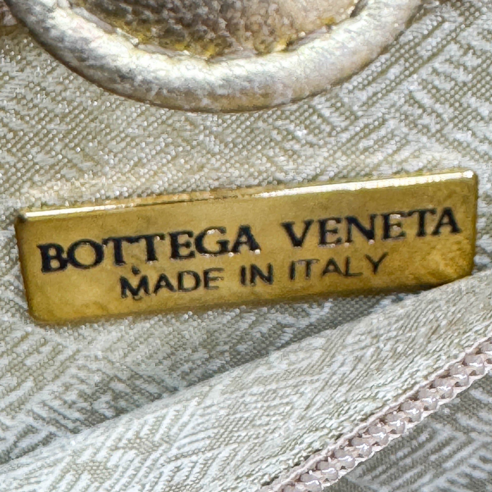 Gold Leather Hand Bag