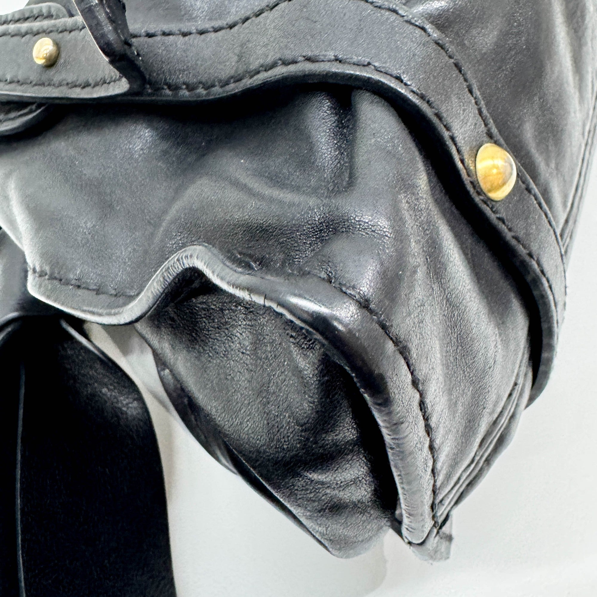 Vitello Lux Bow Bag Leather Shoulder Bag