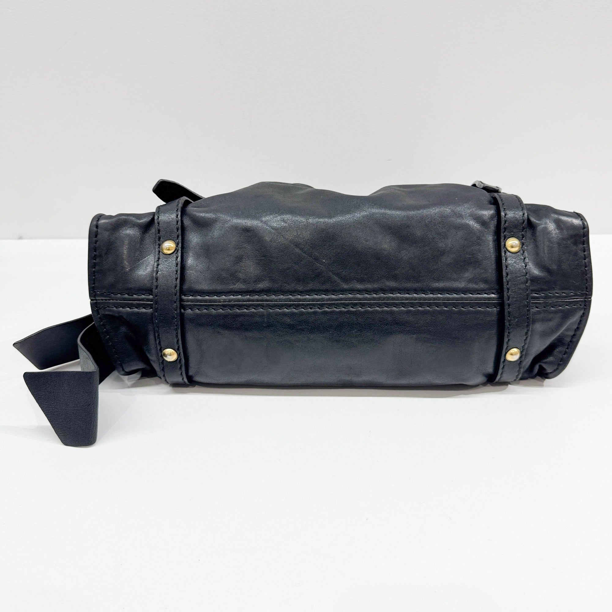 Vitello Lux Bow Bag Leather Shoulder Bag