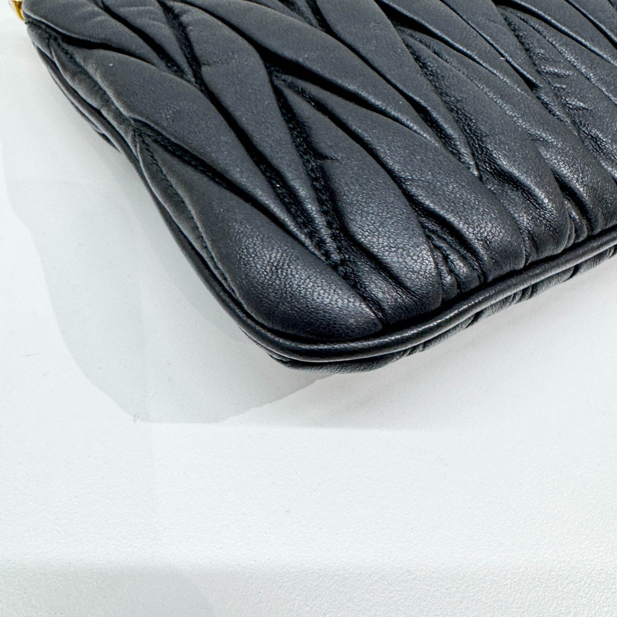 Black Leather Clutch Bag
