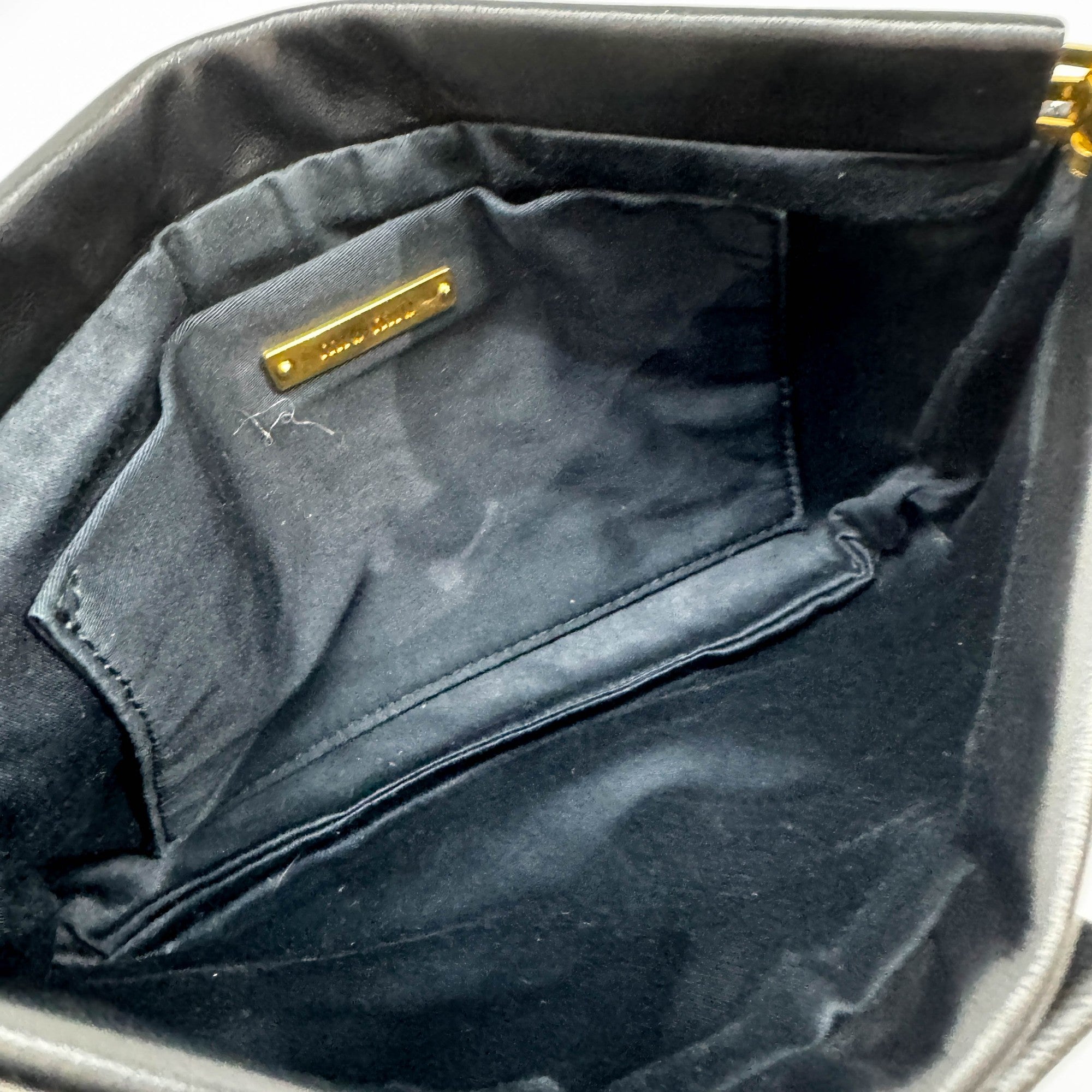 Black Leather Clutch Bag