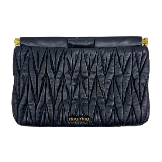 Black Leather Clutch Bag