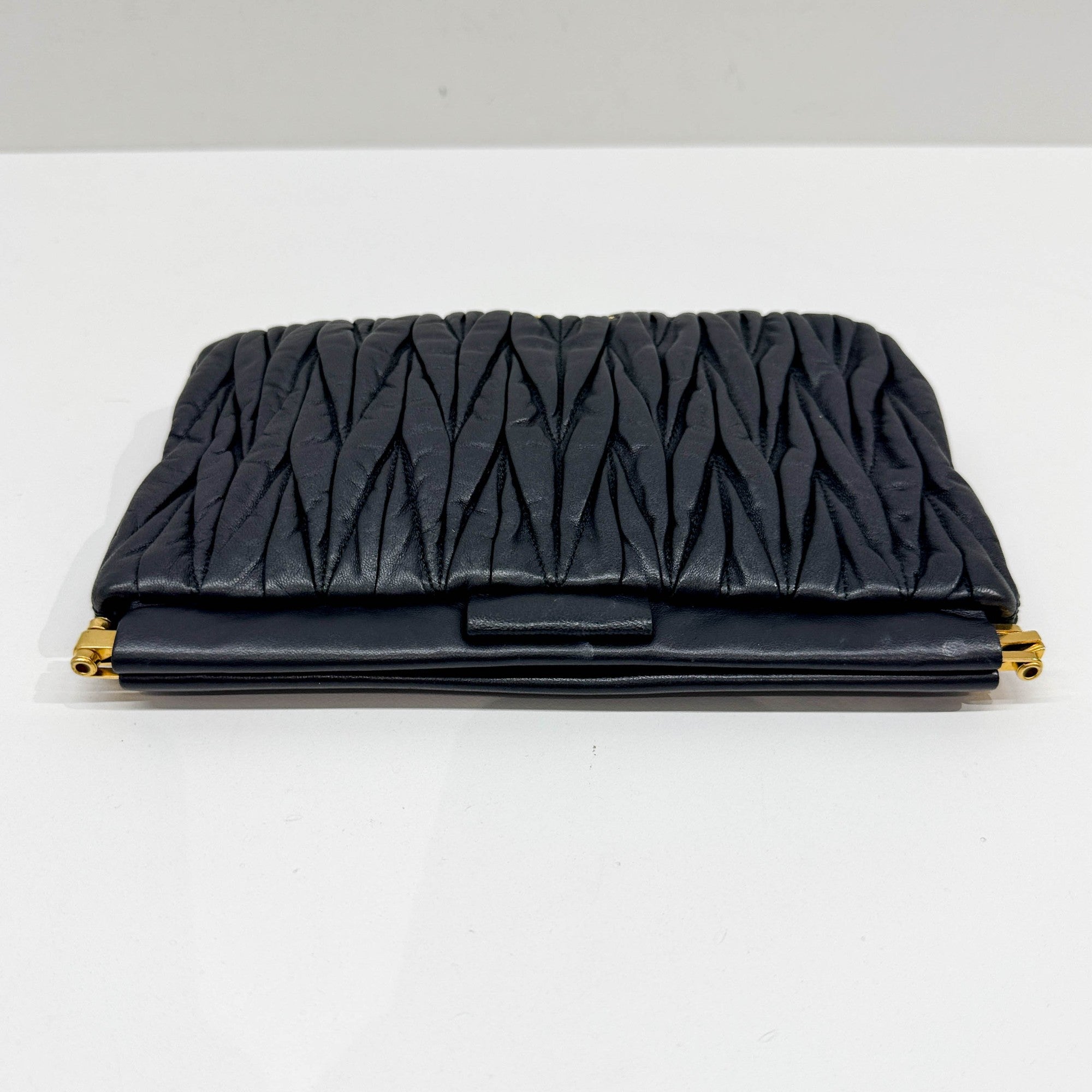 Black Leather Clutch Bag