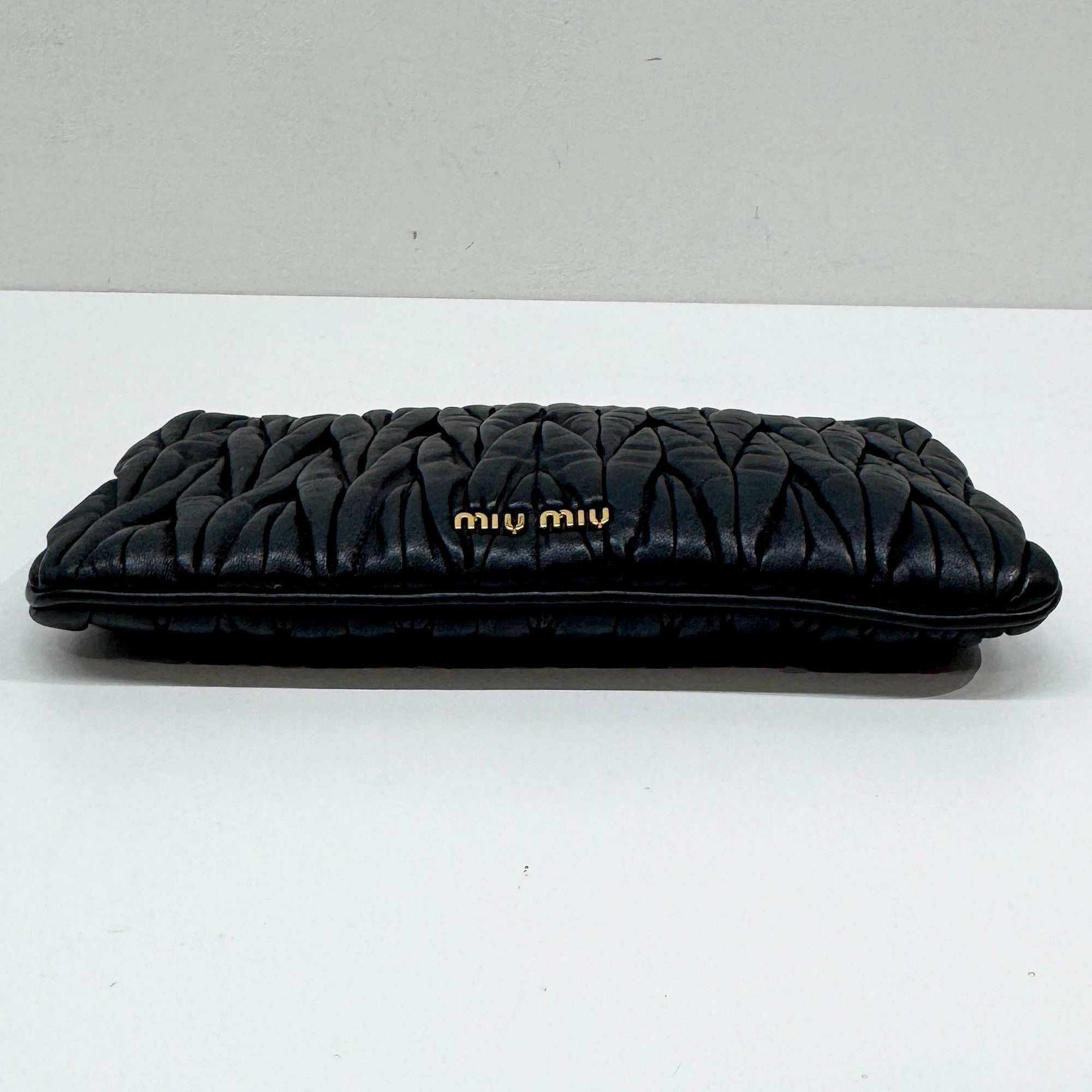 Black Leather Clutch Bag