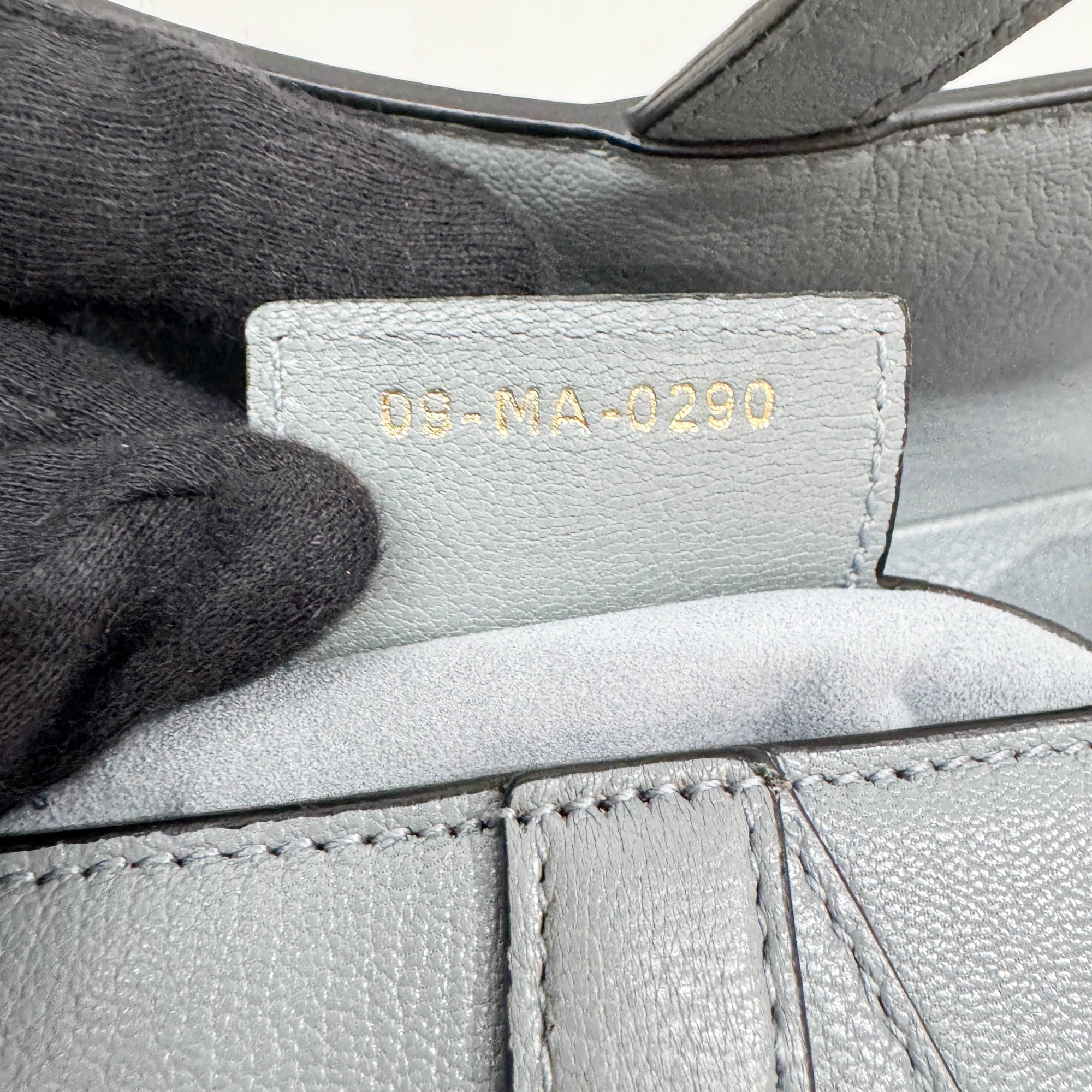 Saddle Powder Blue Leather Shoulder Bag