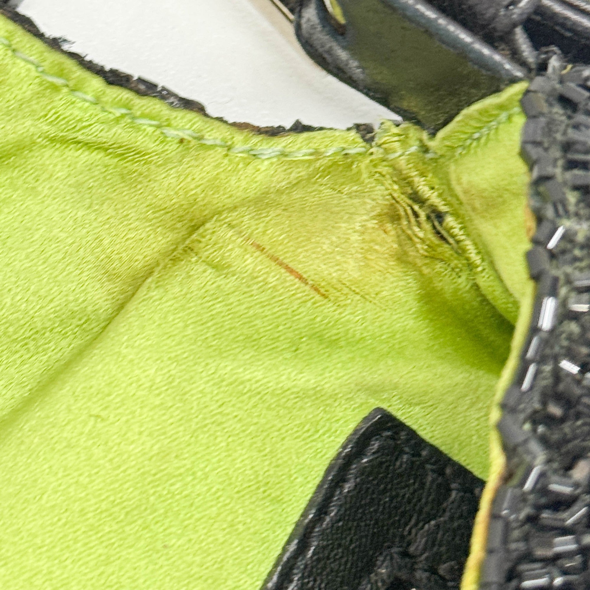 Baguette Black Beaded Shoulder Bag