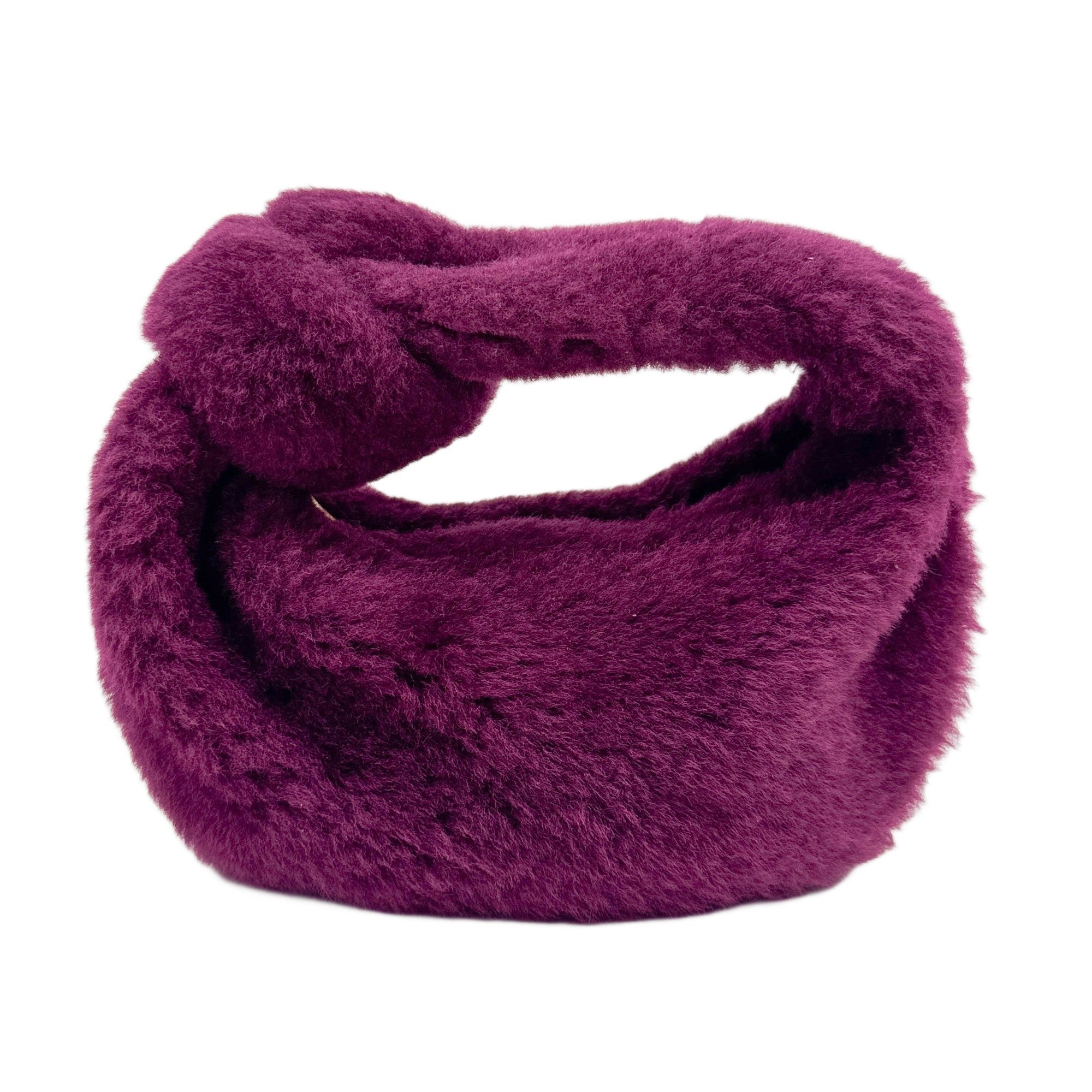 Mini Jodie Plum Shearling Hand Bag