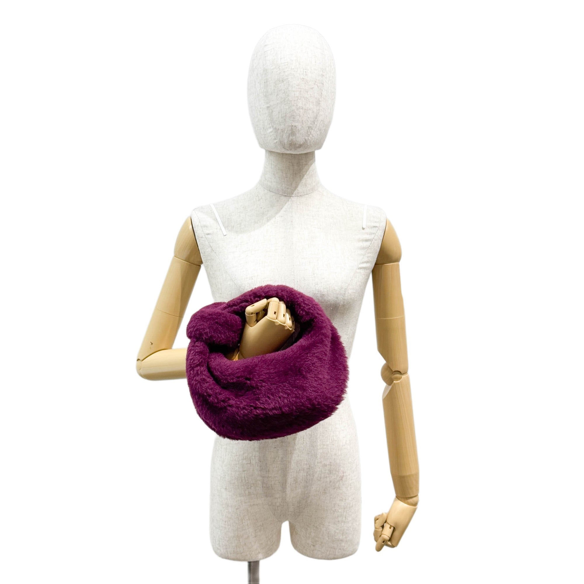 Mini Jodie Plum Shearling Hand Bag