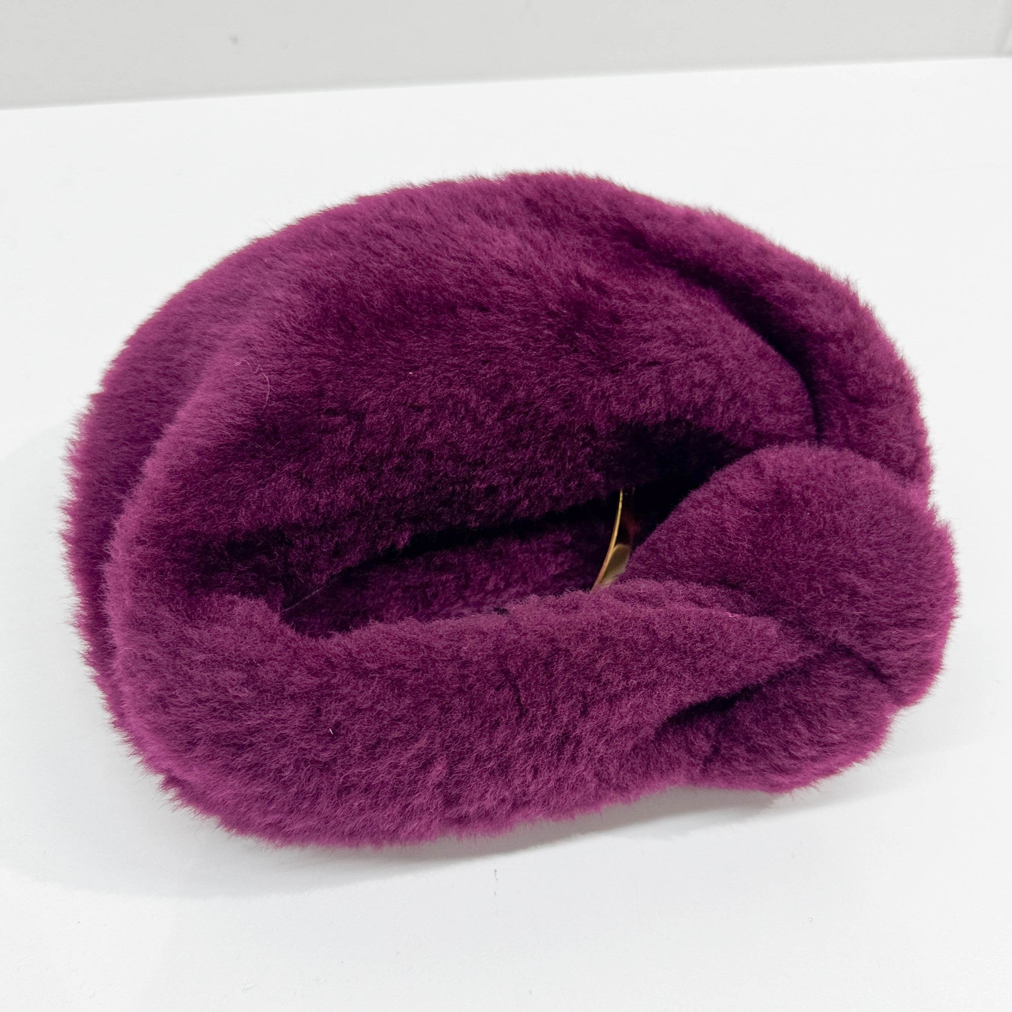 Mini Jodie Plum Shearling Hand Bag