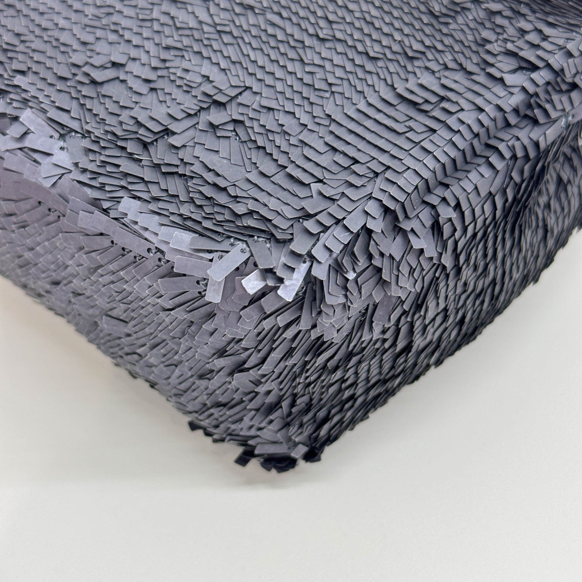 Classic Flap Gunmetal Gray Sequin Shoulder Bag