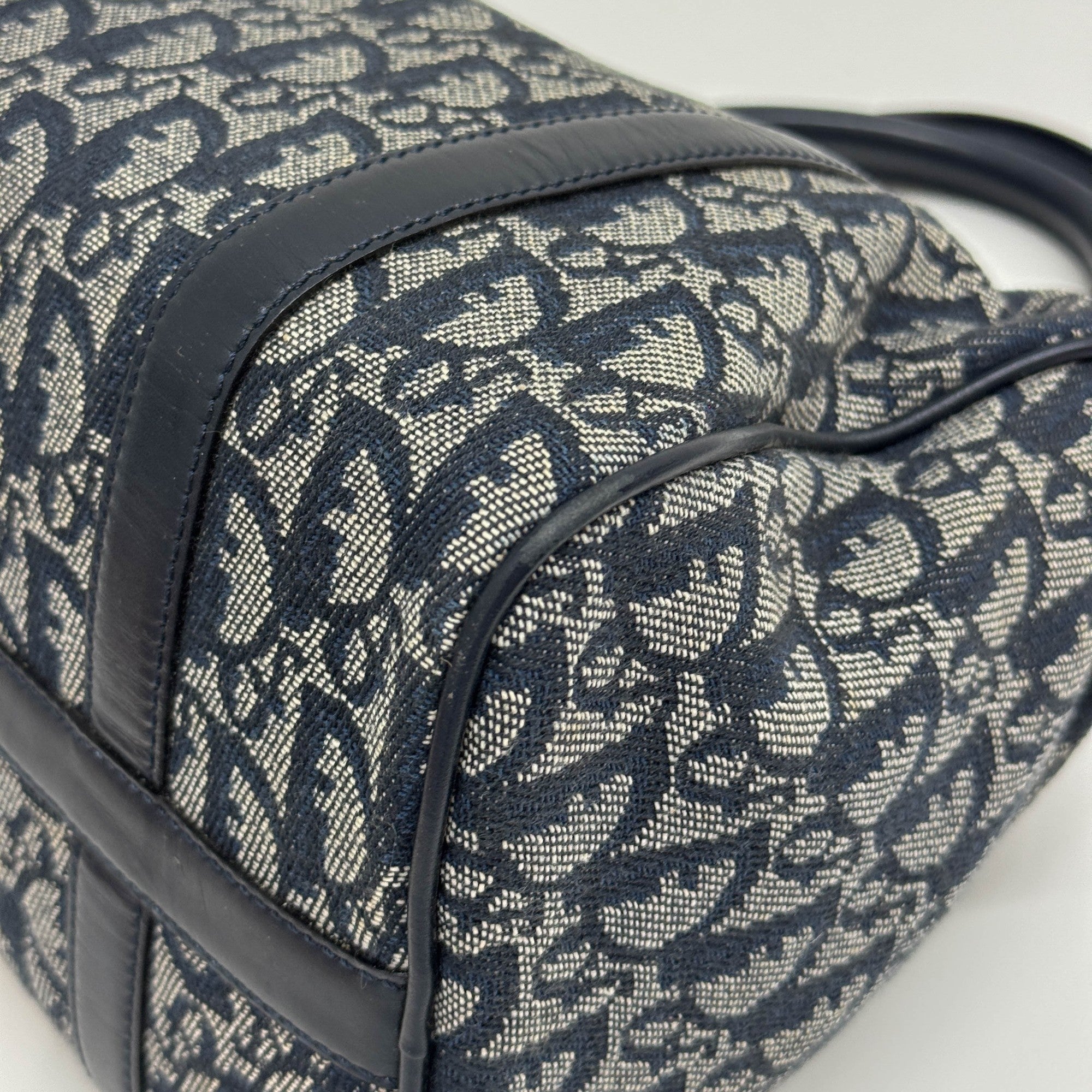 Boston/Bowling Navy Blue Trotter Canvas Hand Bag