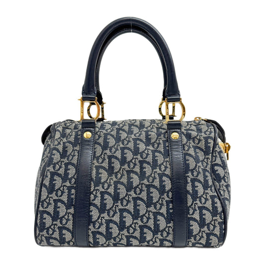 Boston/Bowling Navy Blue Trotter Canvas Hand Bag