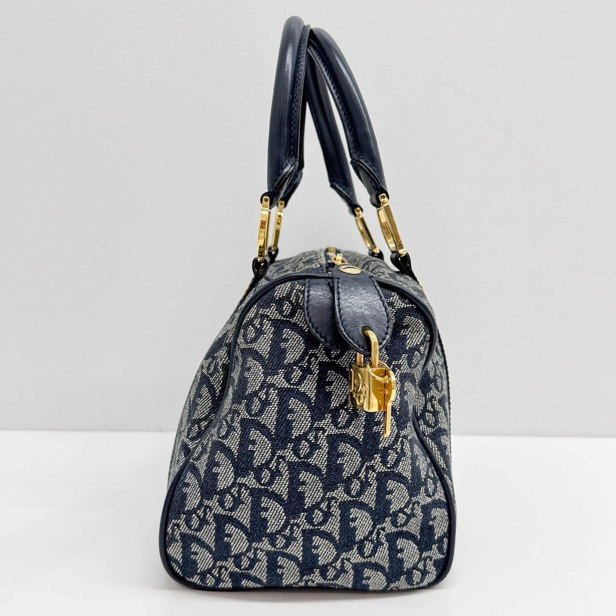 Boston/Bowling Navy Blue Trotter Canvas Hand Bag