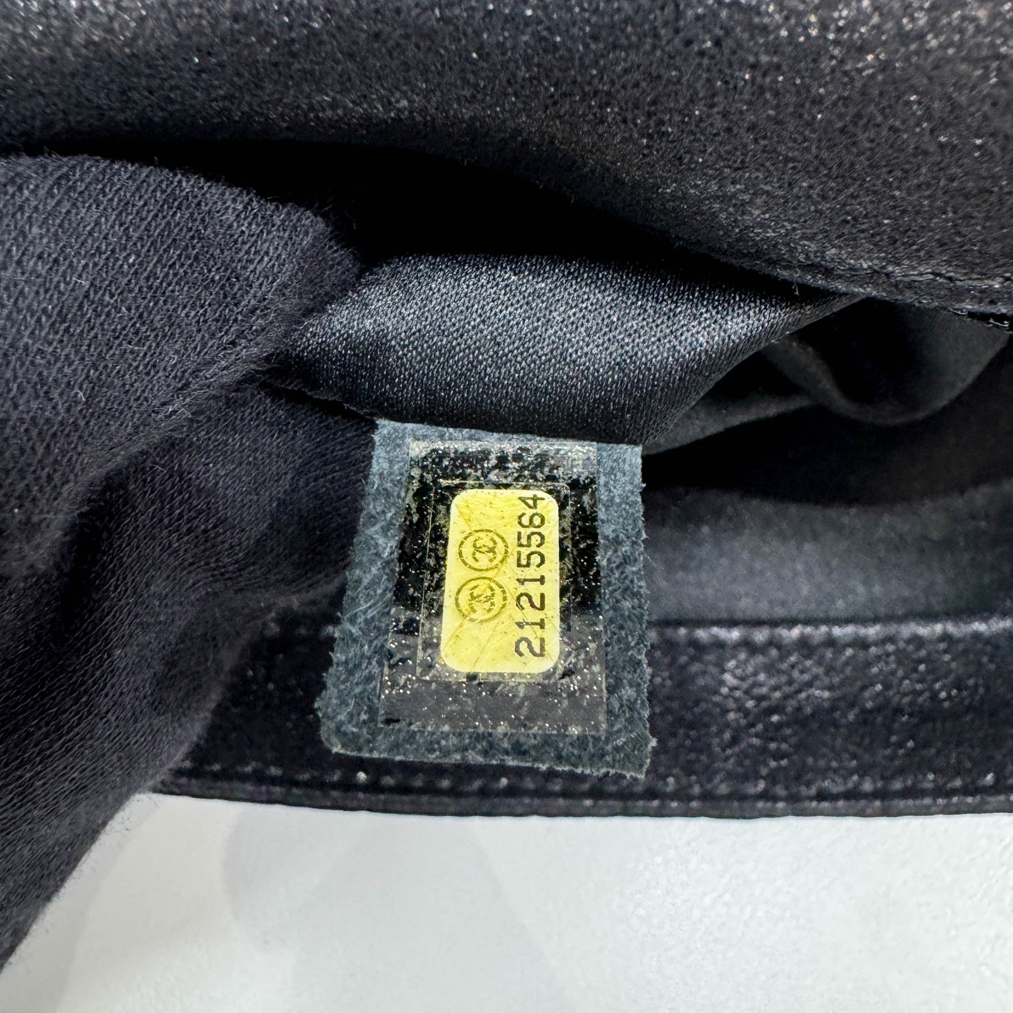 Classic Flap Matelasse Black Sequin Shoulder Bag