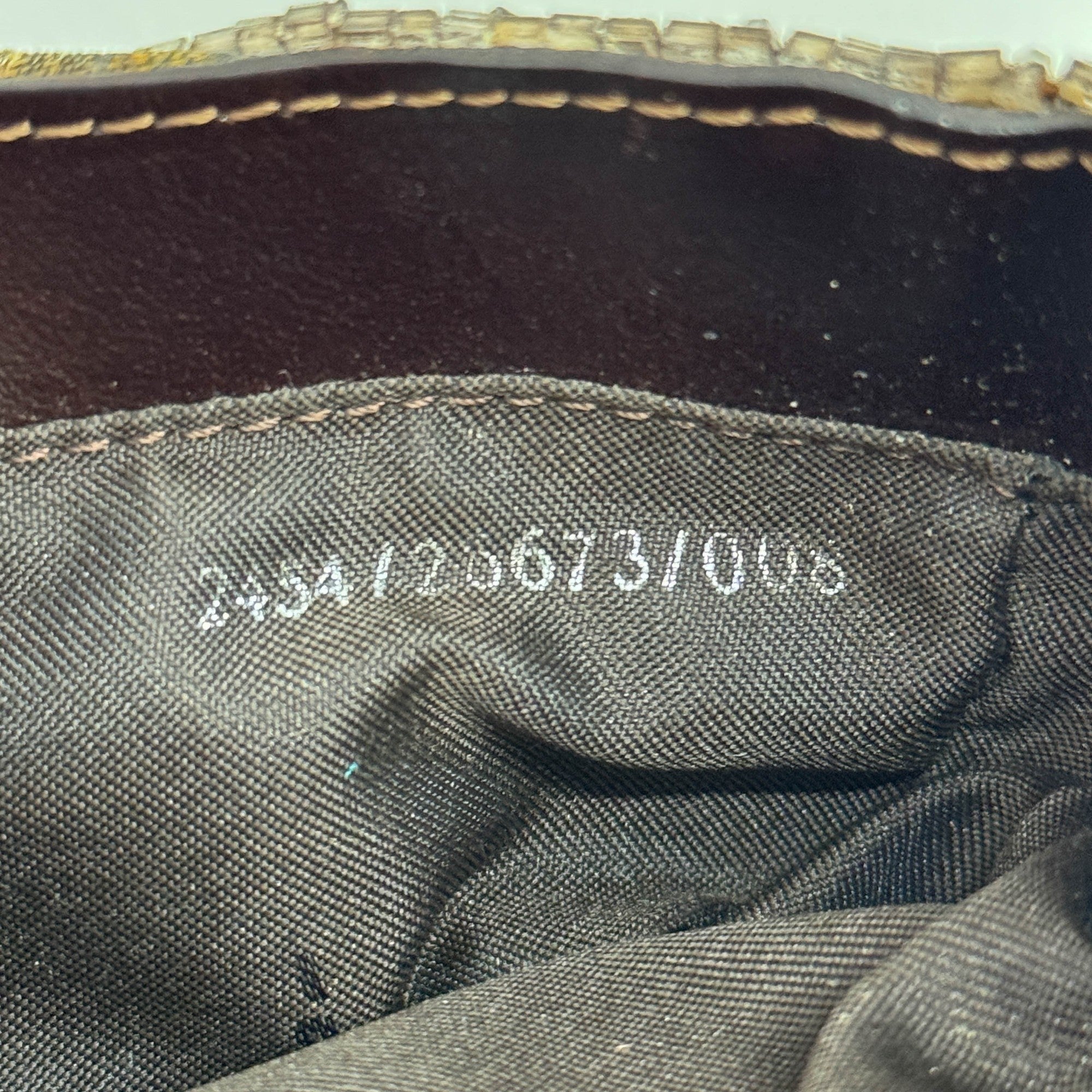 Mini Croissant Brown Beads Hand Bag