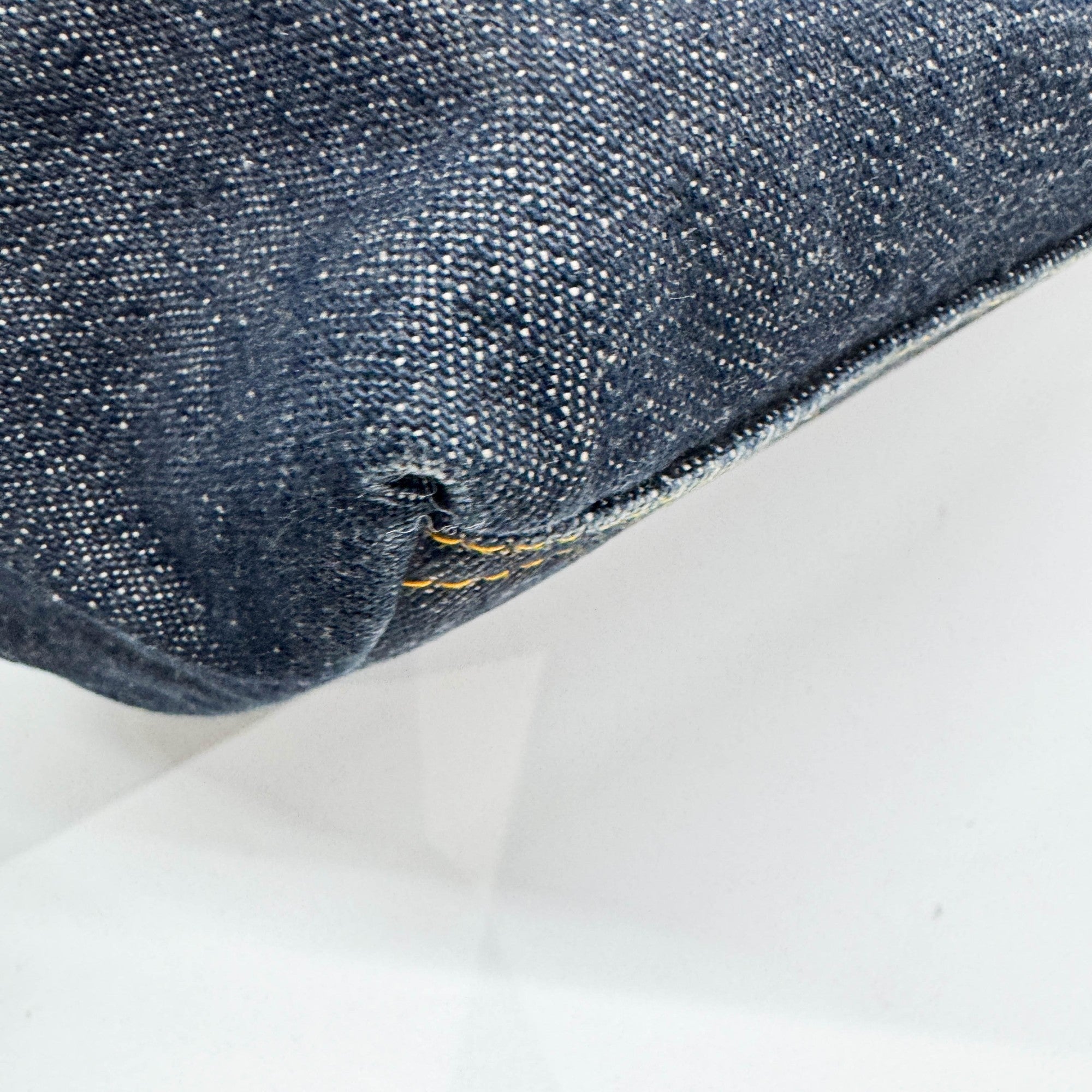 Navy Blue Denim Tote Bag