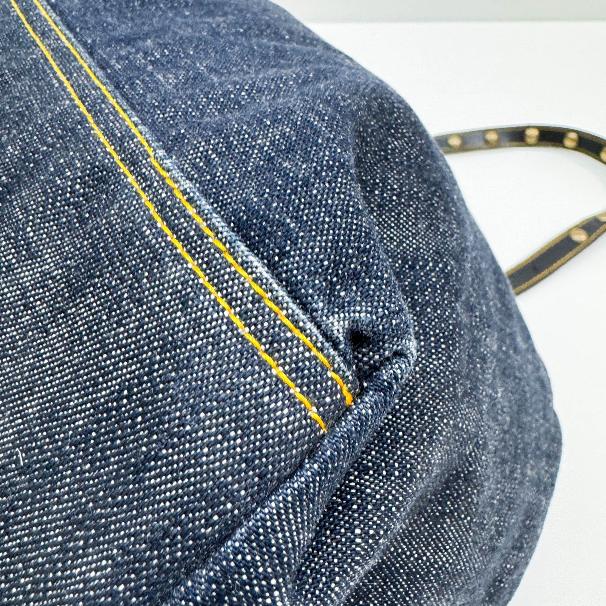 Navy Blue Denim Tote Bag