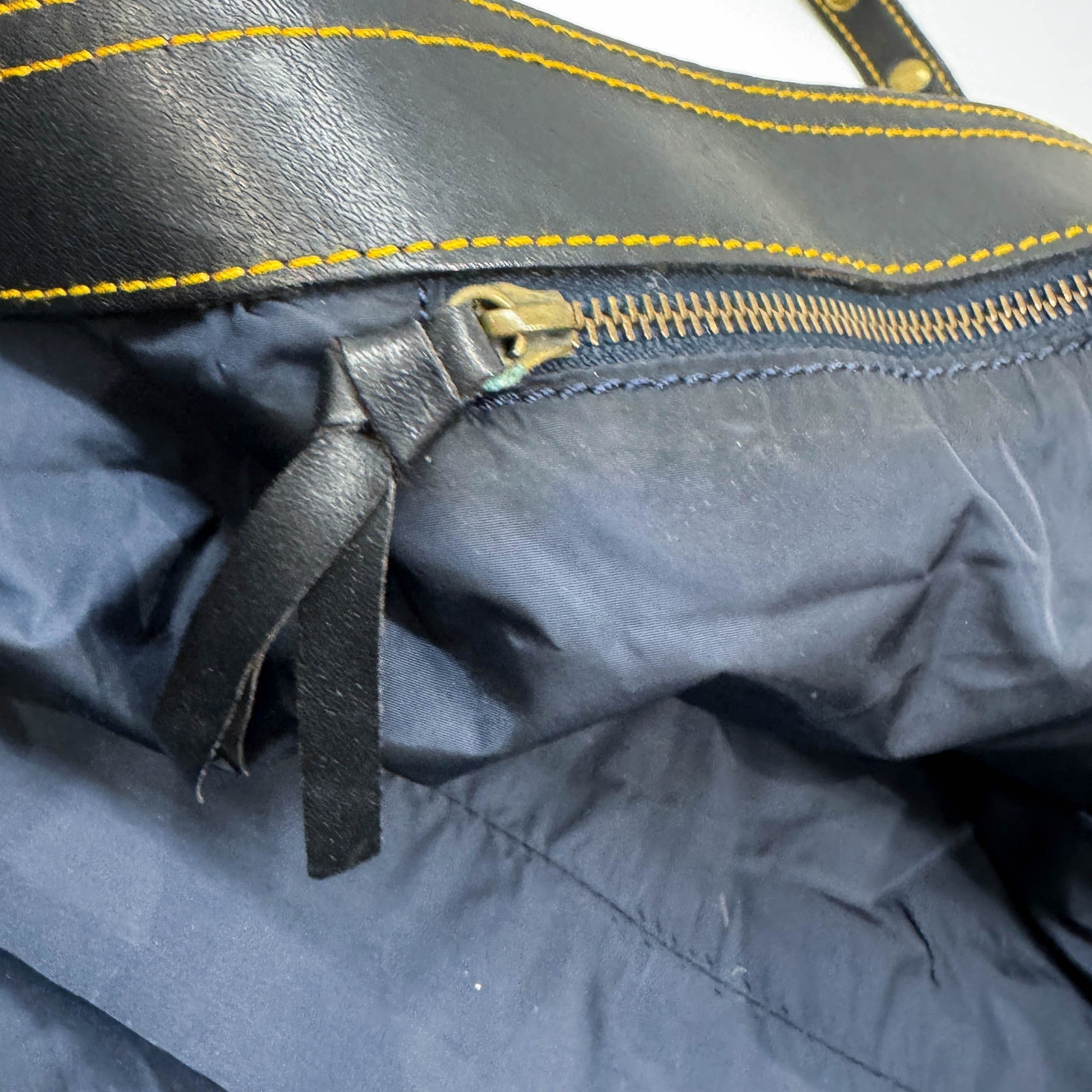 Navy Blue Denim Tote Bag