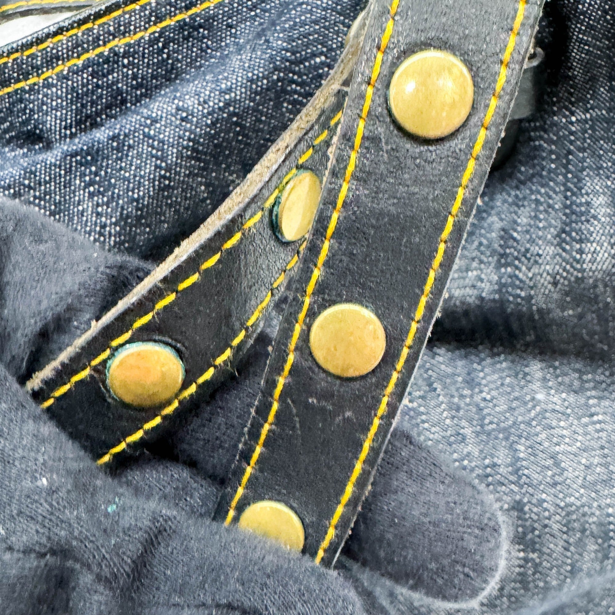 Navy Blue Denim Tote Bag