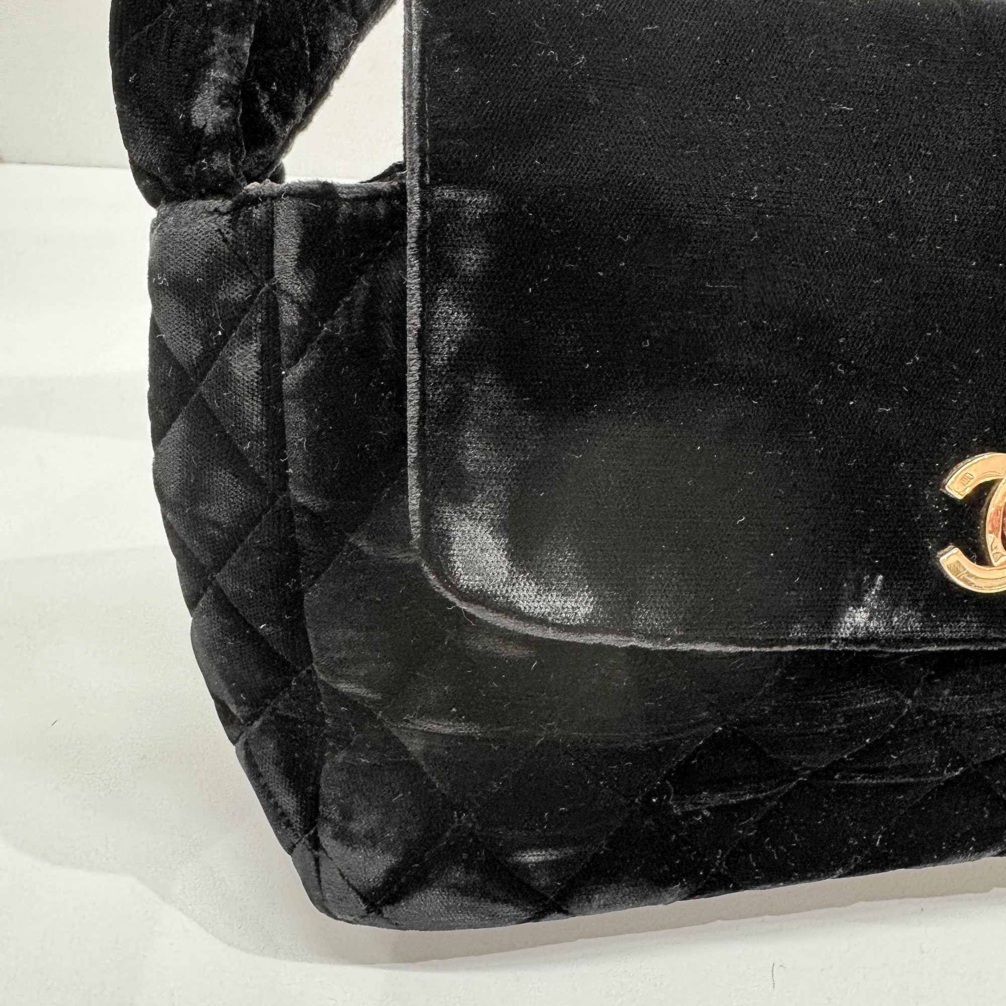 Black Velvet Shoulder Bag