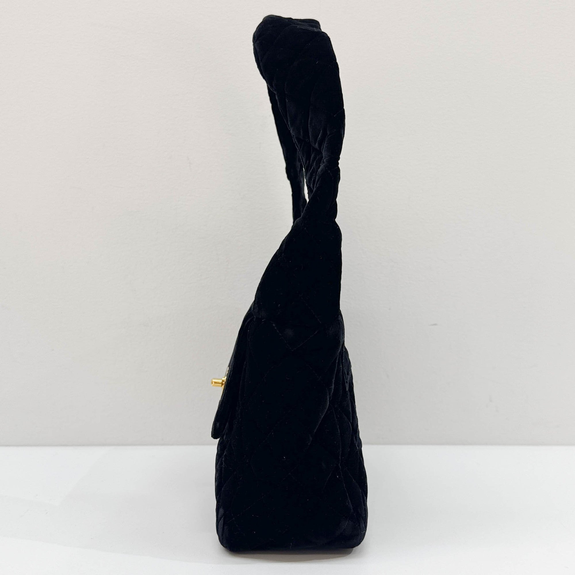 Black Velvet Shoulder Bag