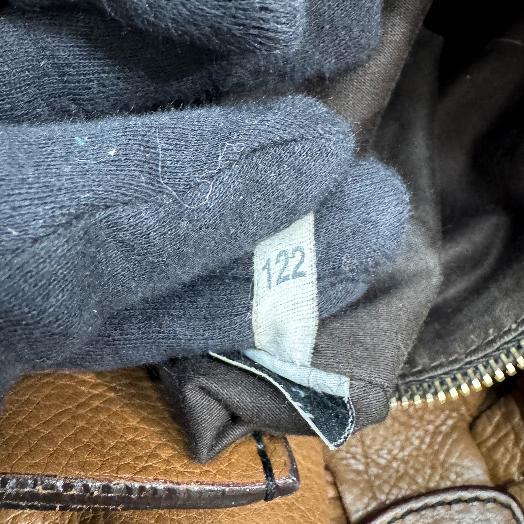 Vitello Lux Bow Brown Leather Shoulder Bag