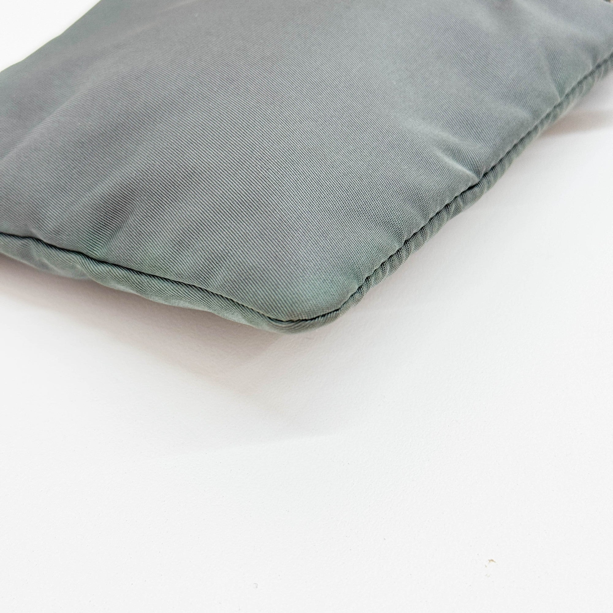 Bejeweled Heart Grey Nylon Hand Bag