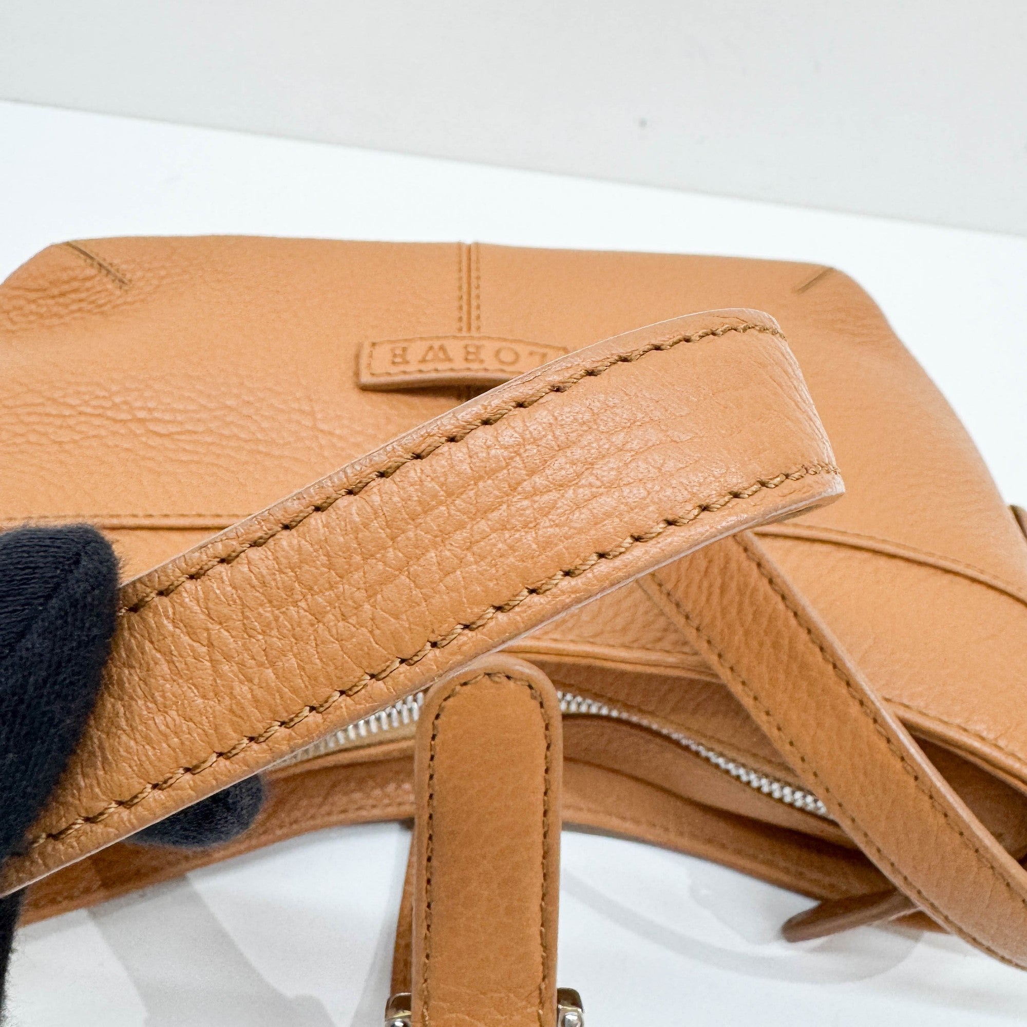Caramel Leather Shoulder Bag