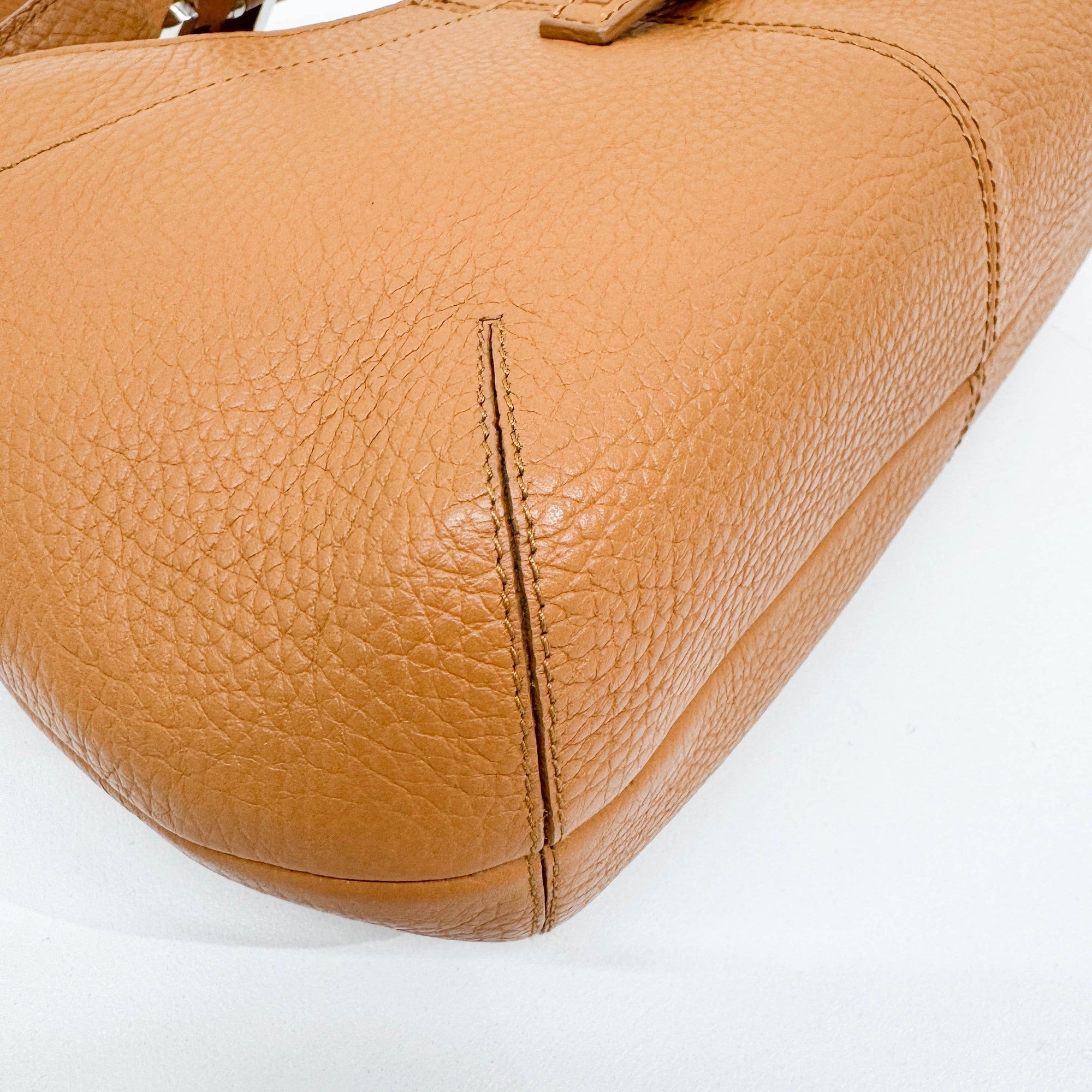 Caramel Leather Shoulder Bag