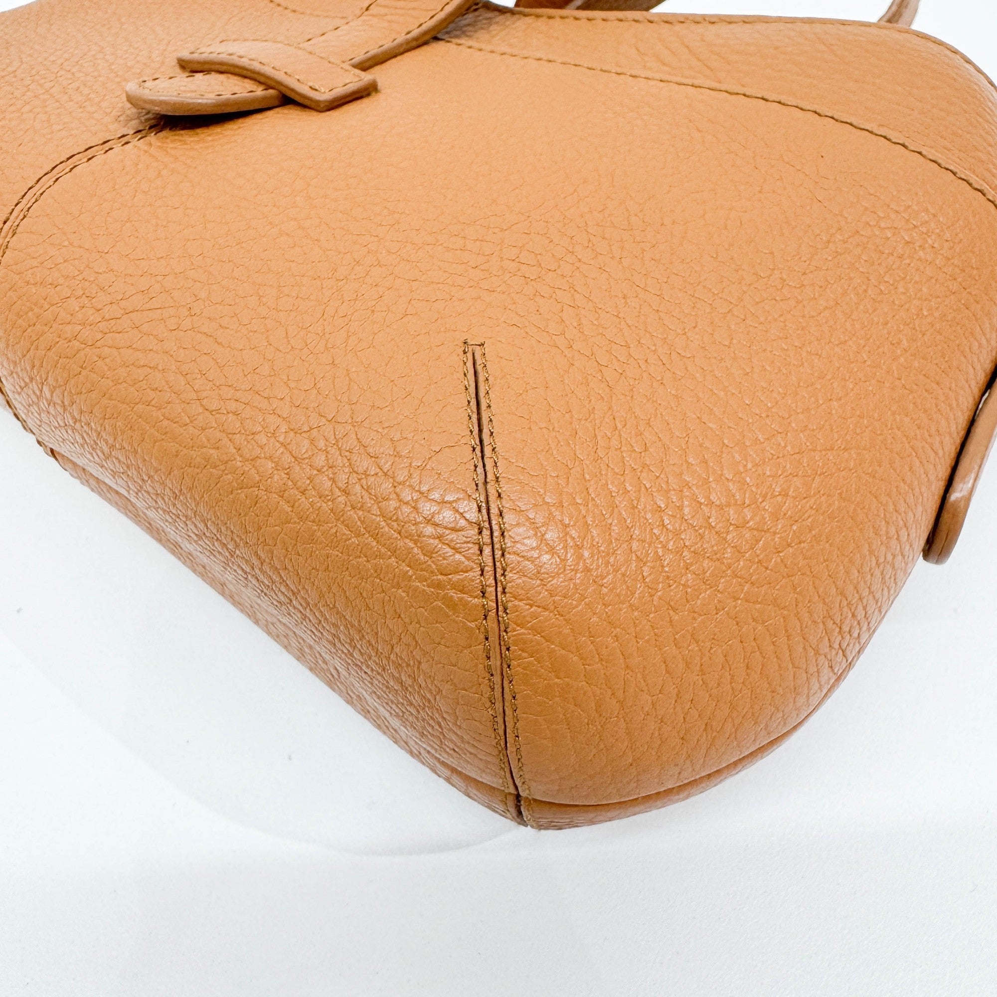 Caramel Leather Shoulder Bag