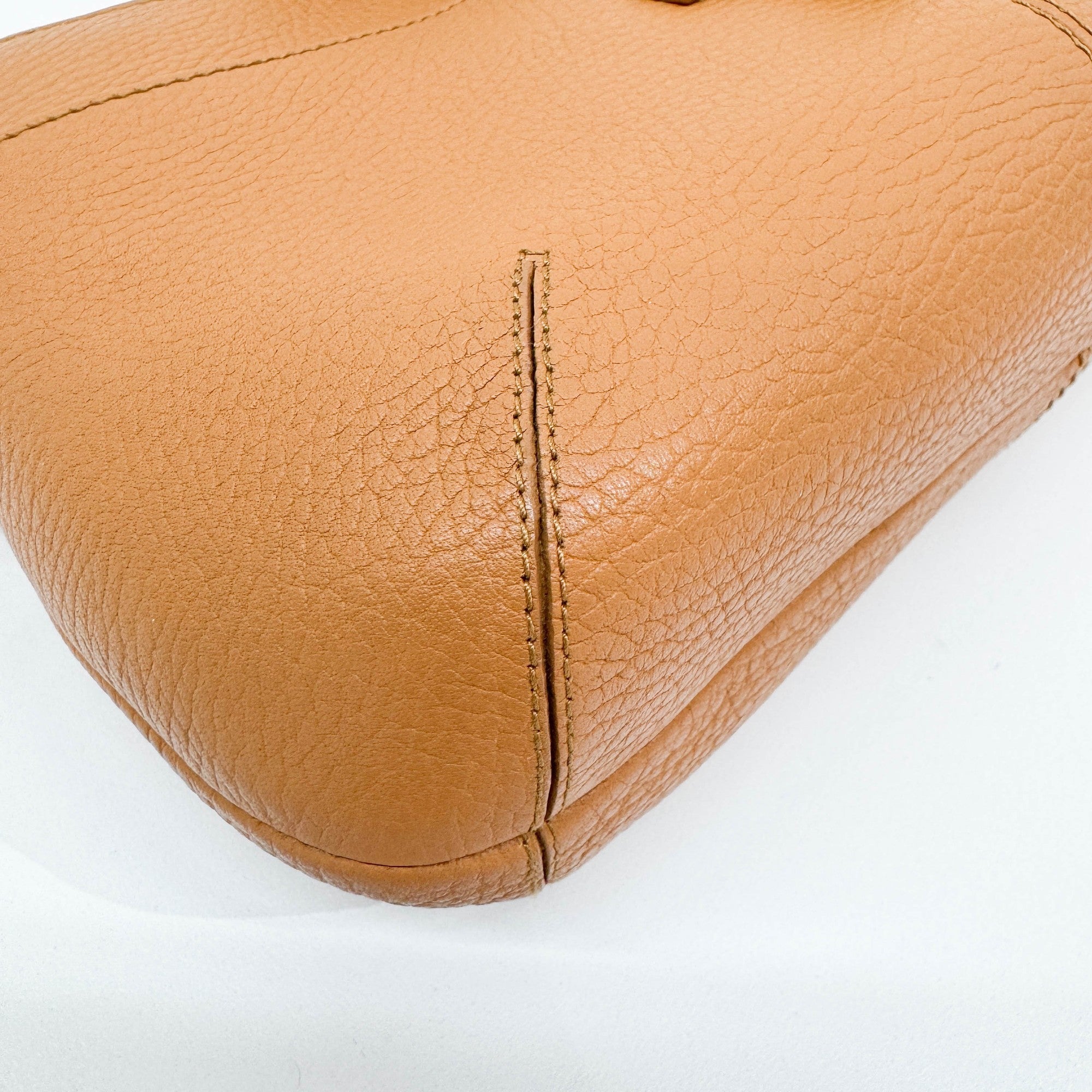 Caramel Leather Shoulder Bag
