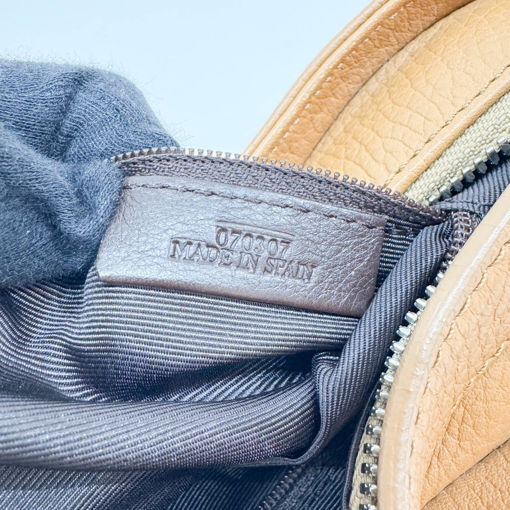 Caramel Leather Shoulder Bag