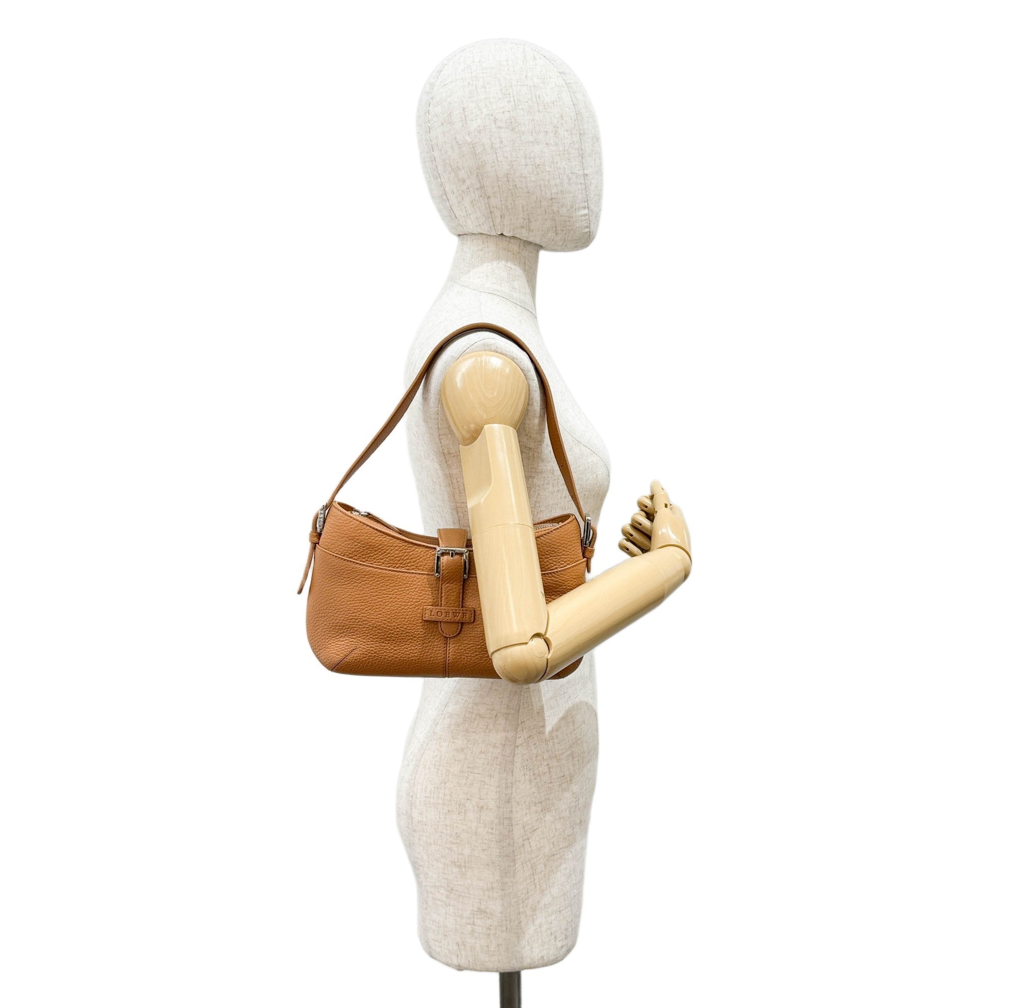 Caramel Leather Shoulder Bag