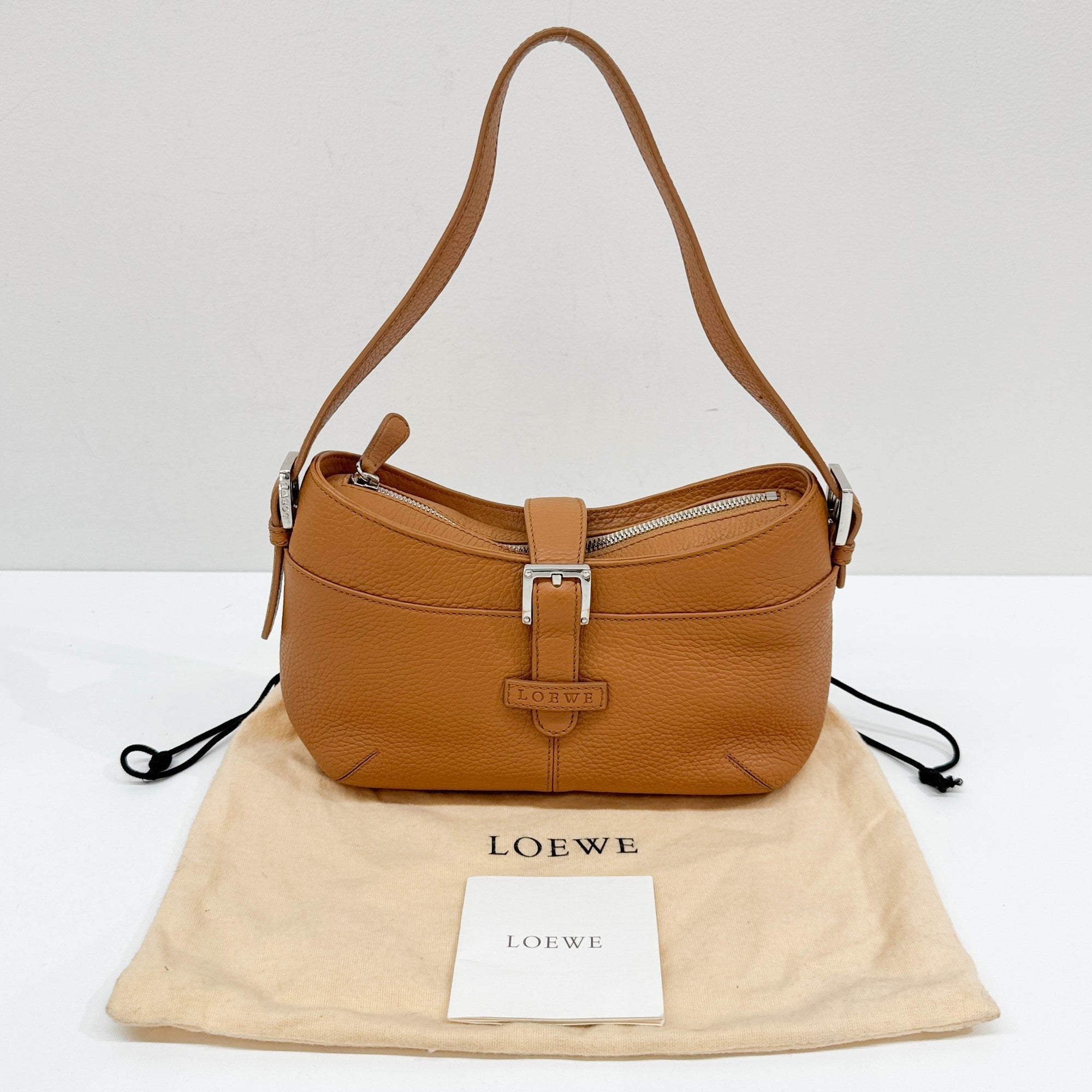 Caramel Leather Shoulder Bag