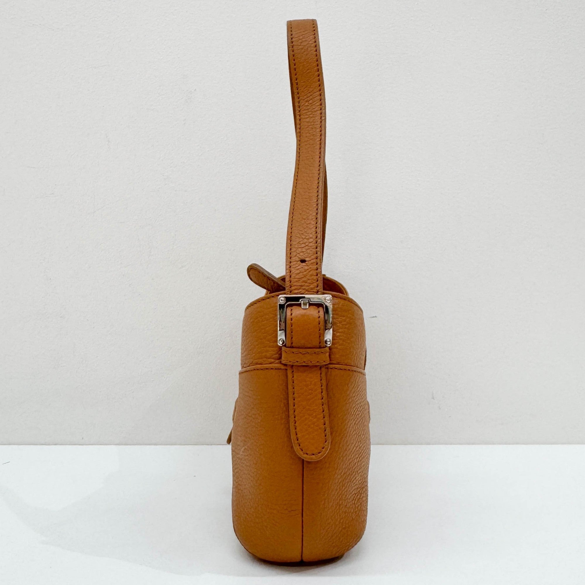 Caramel Leather Shoulder Bag