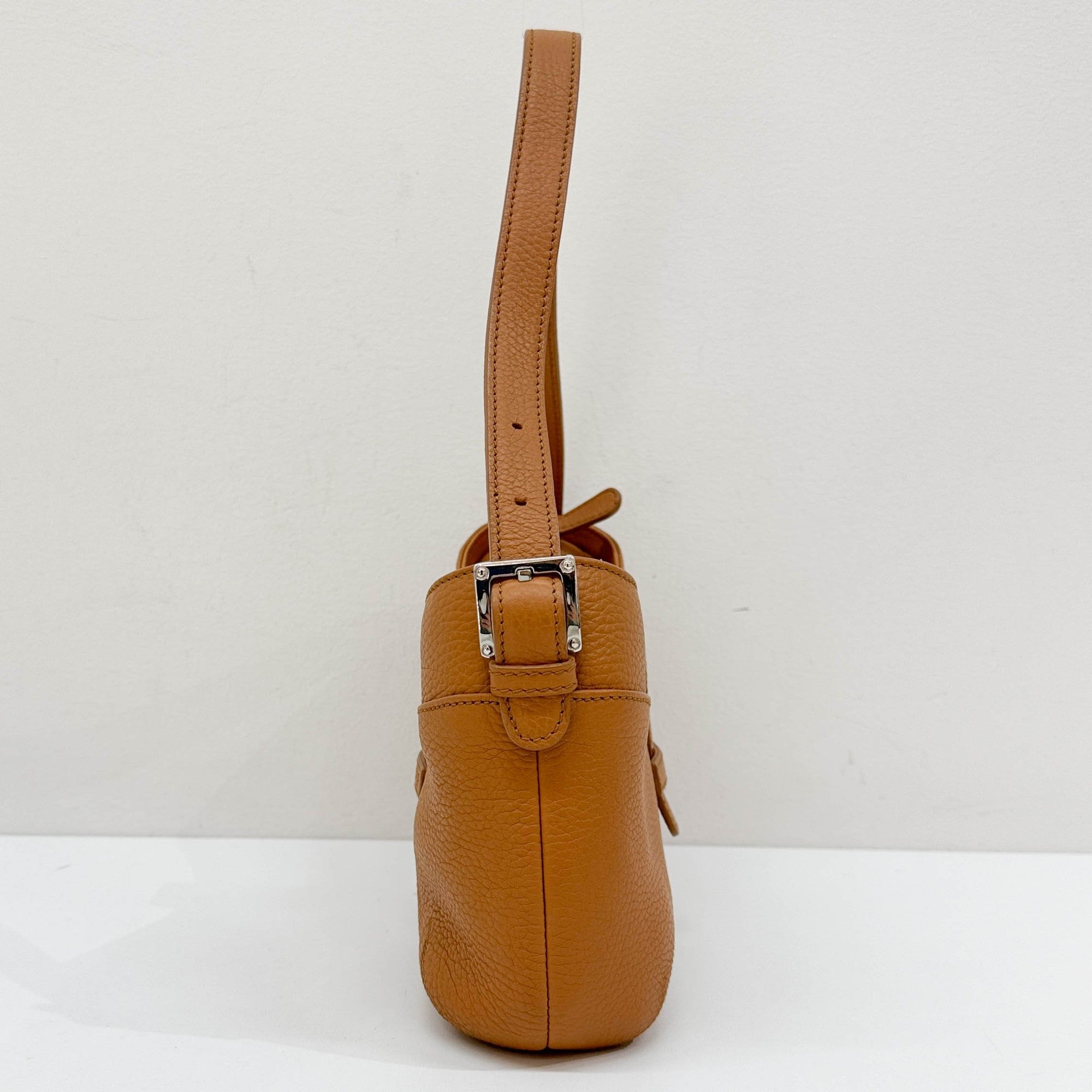 Caramel Leather Shoulder Bag