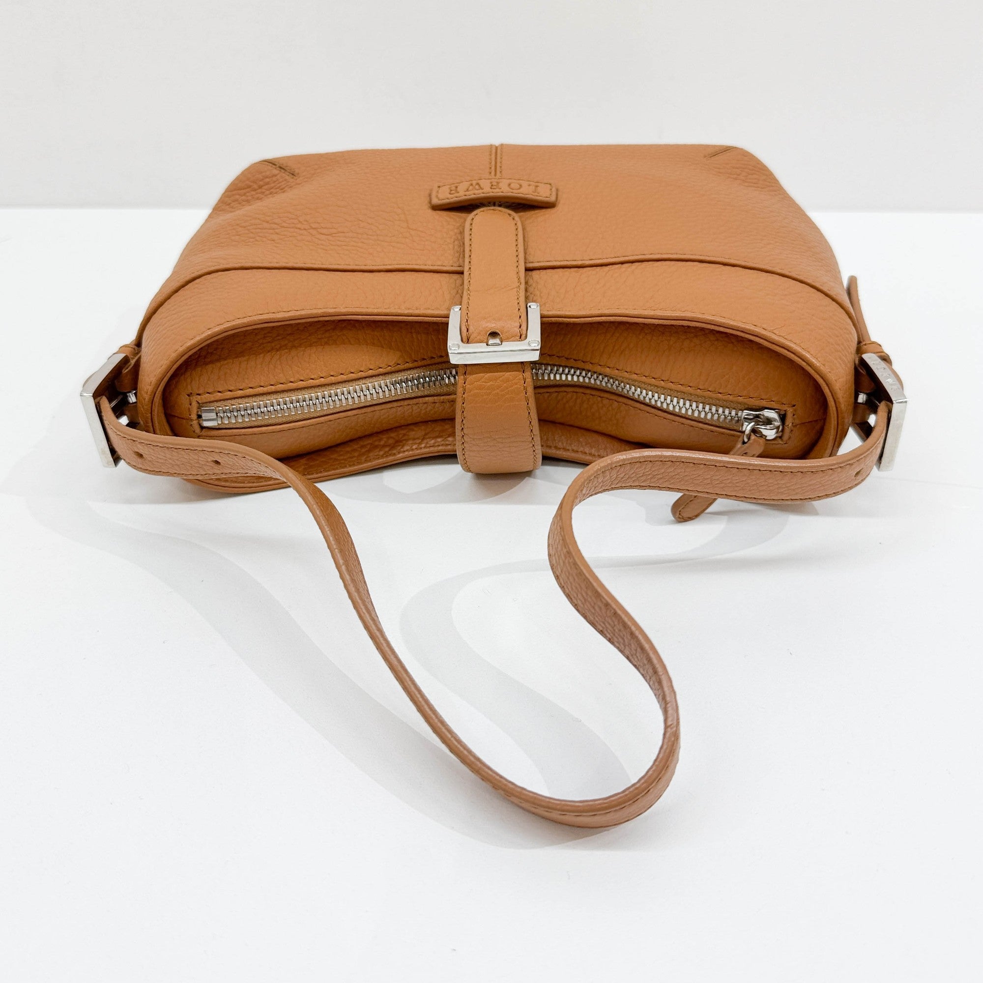 Caramel Leather Shoulder Bag