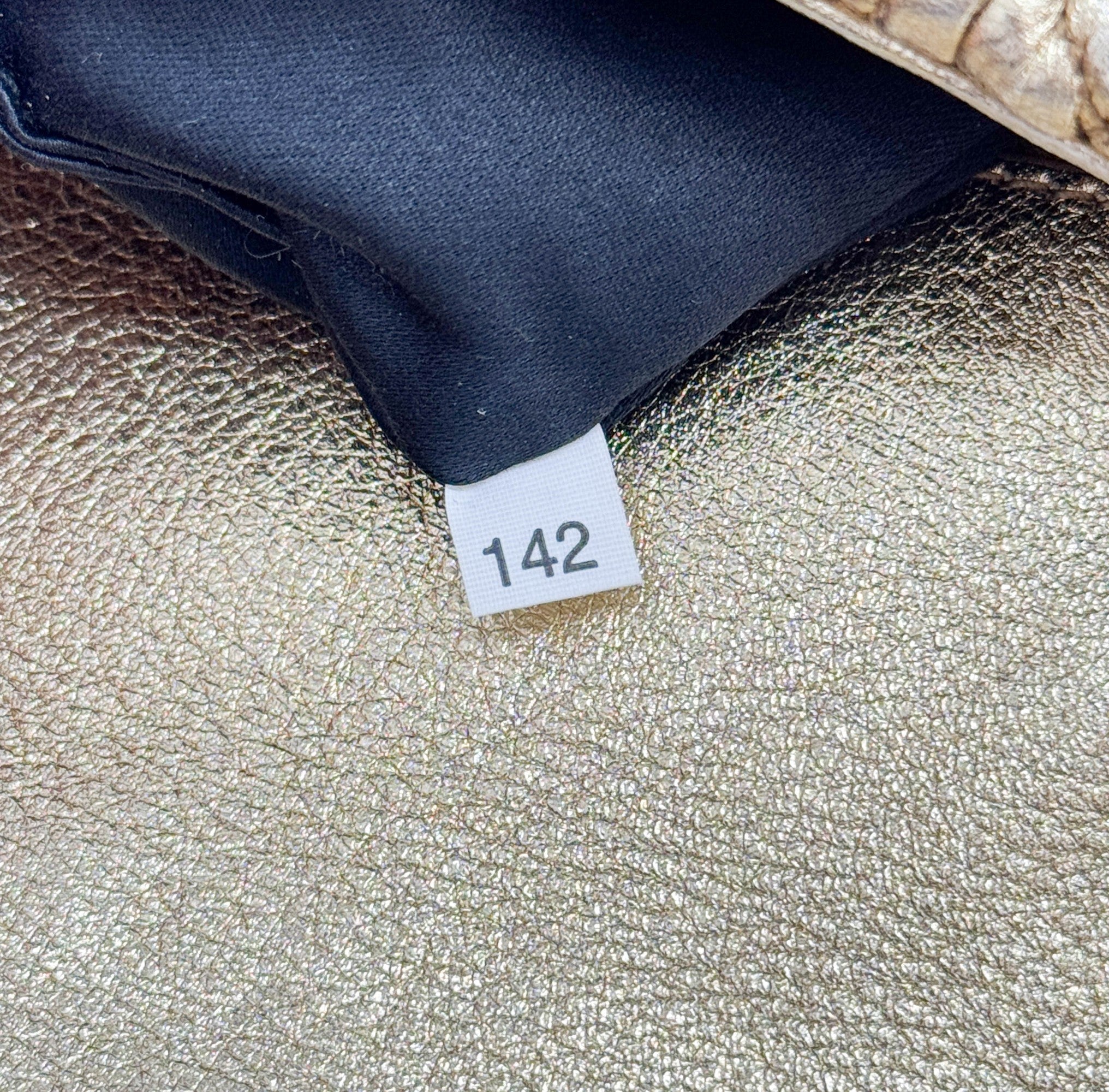 Matelasse Nappa Gold Leather Crystal Shoulder Bag