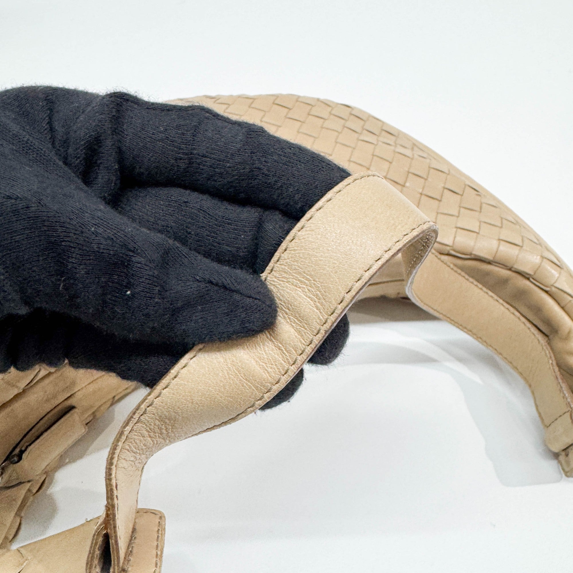 Intrecciato Tan Leather Shoulder Bag