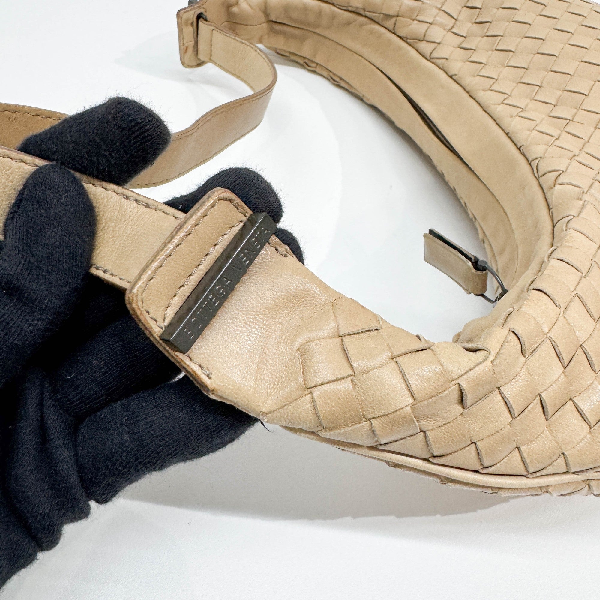 Intrecciato Tan Leather Shoulder Bag