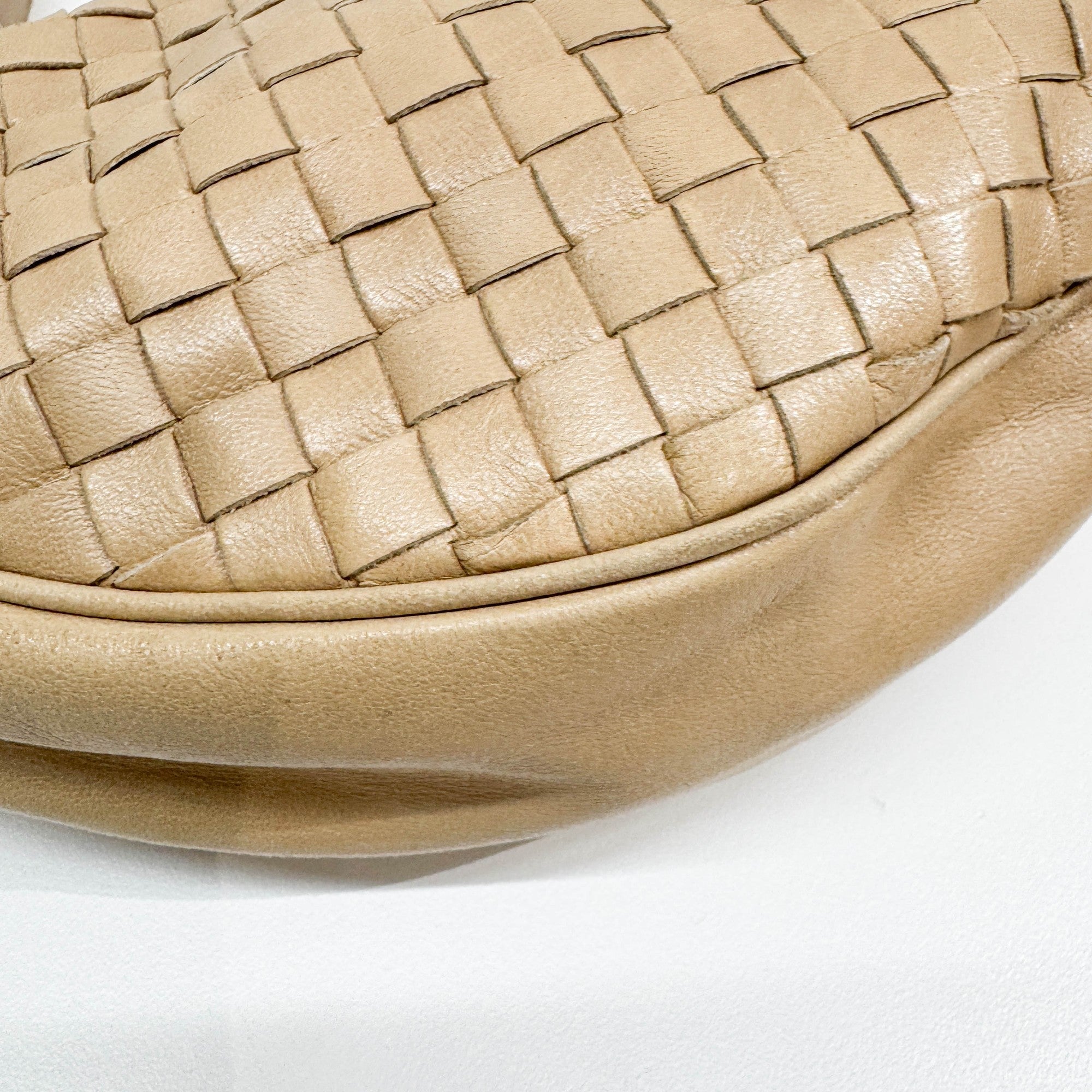 Intrecciato Tan Leather Shoulder Bag