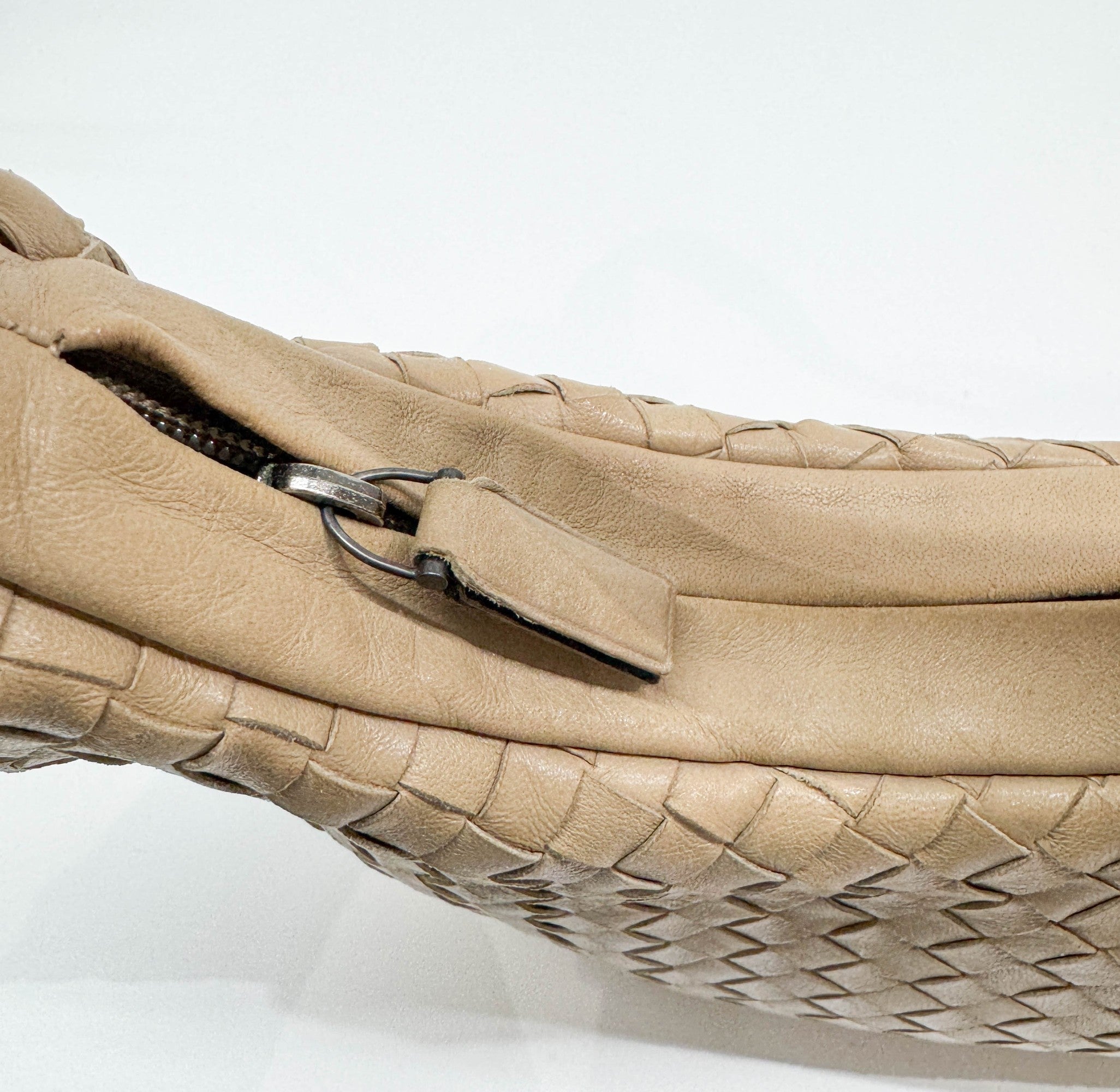 Intrecciato Tan Leather Shoulder Bag