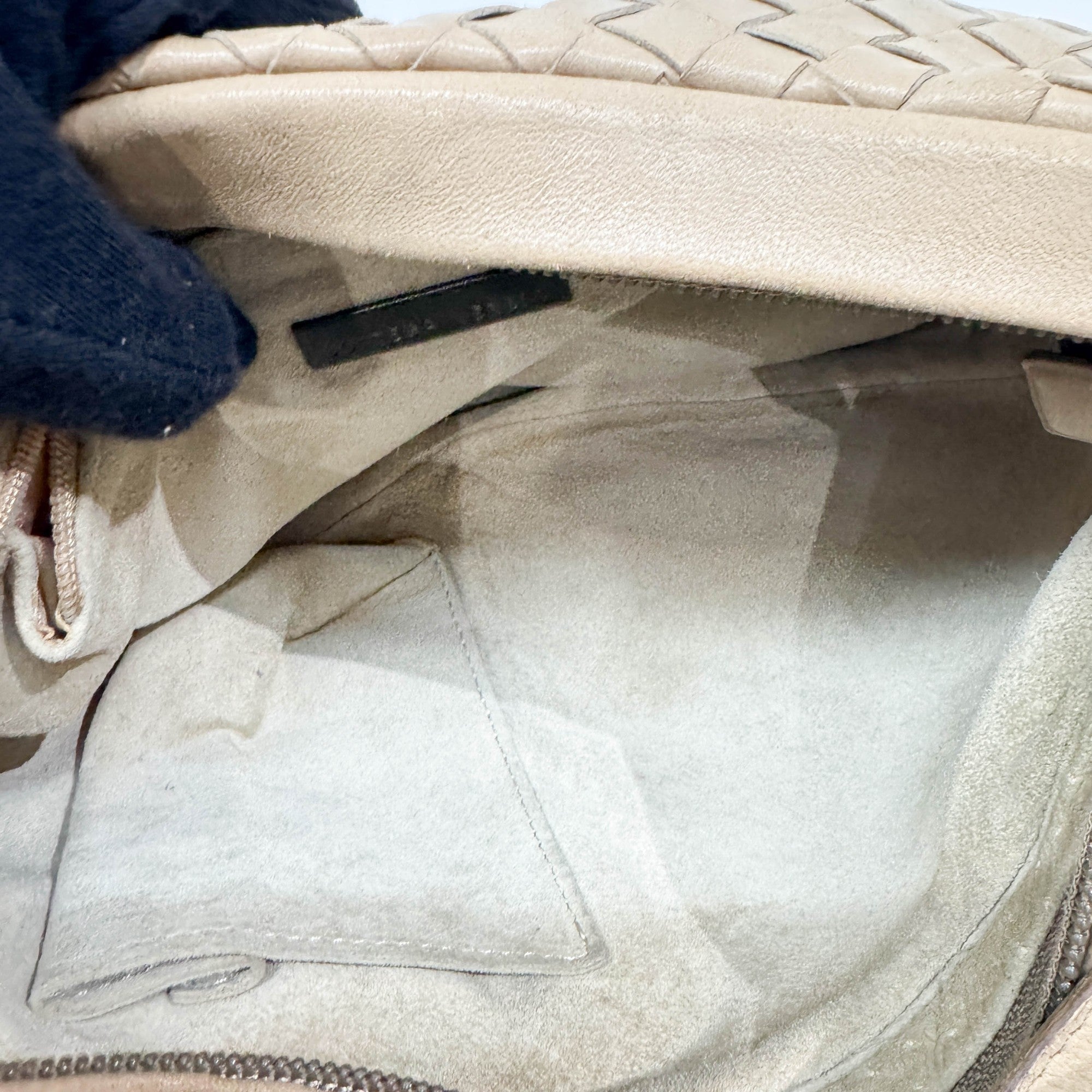 Intrecciato Tan Leather Shoulder Bag