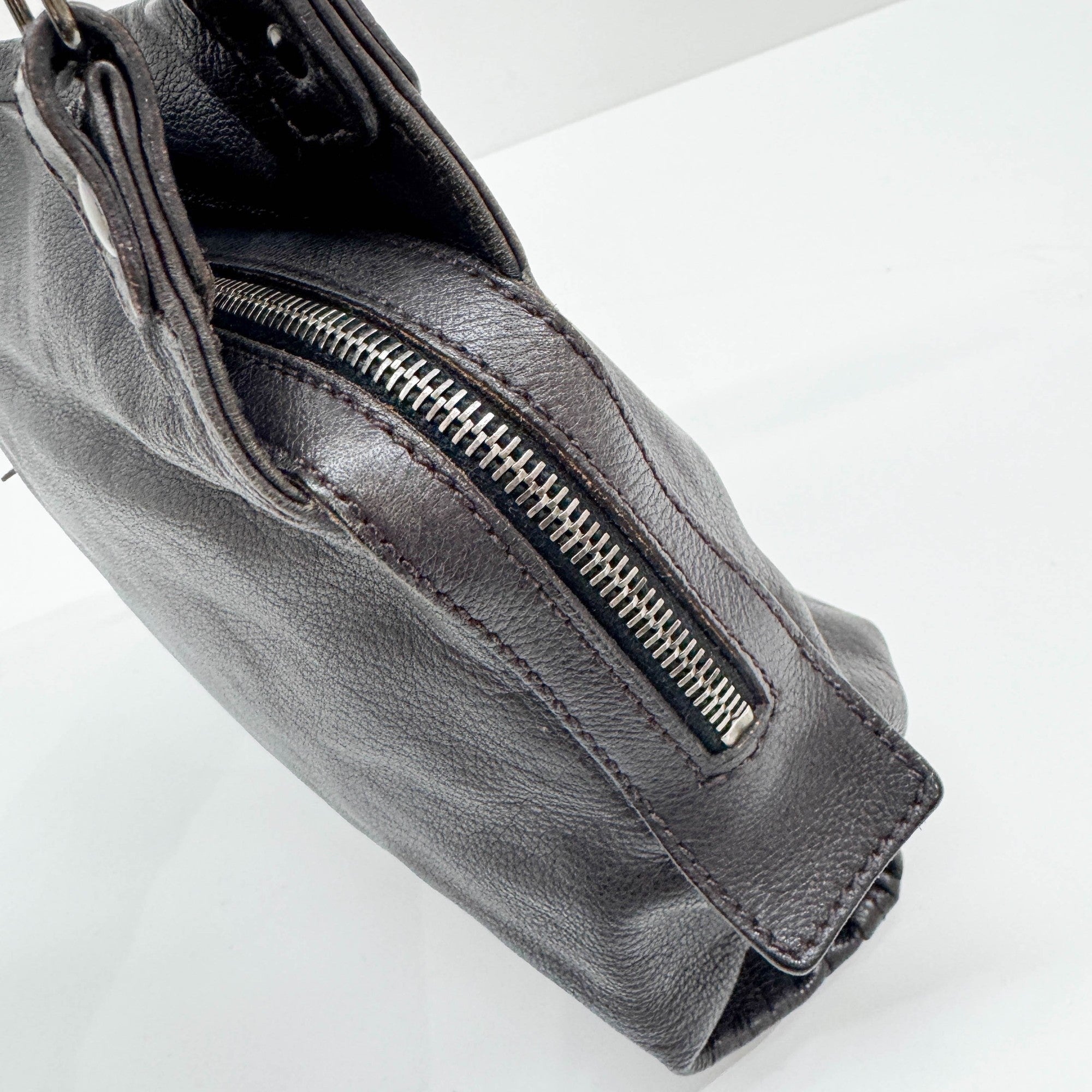 Black Leather Shoulder Bag