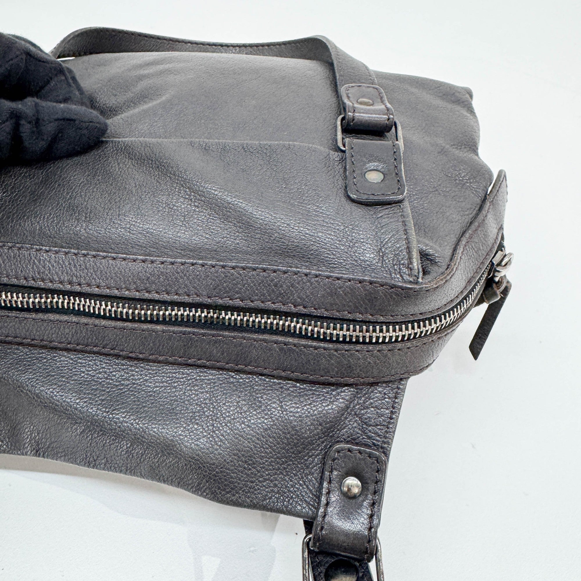 Black Leather Shoulder Bag