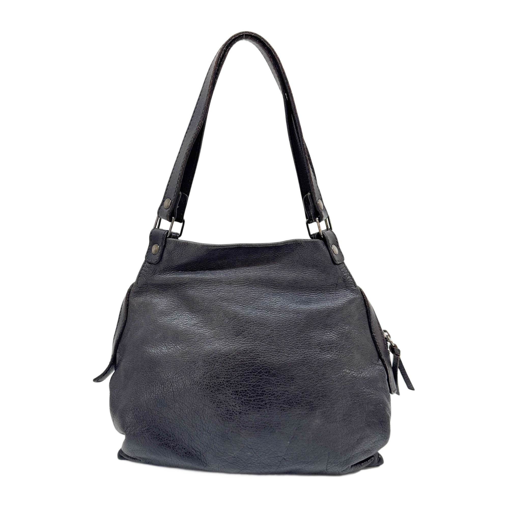 Black Leather Shoulder Bag