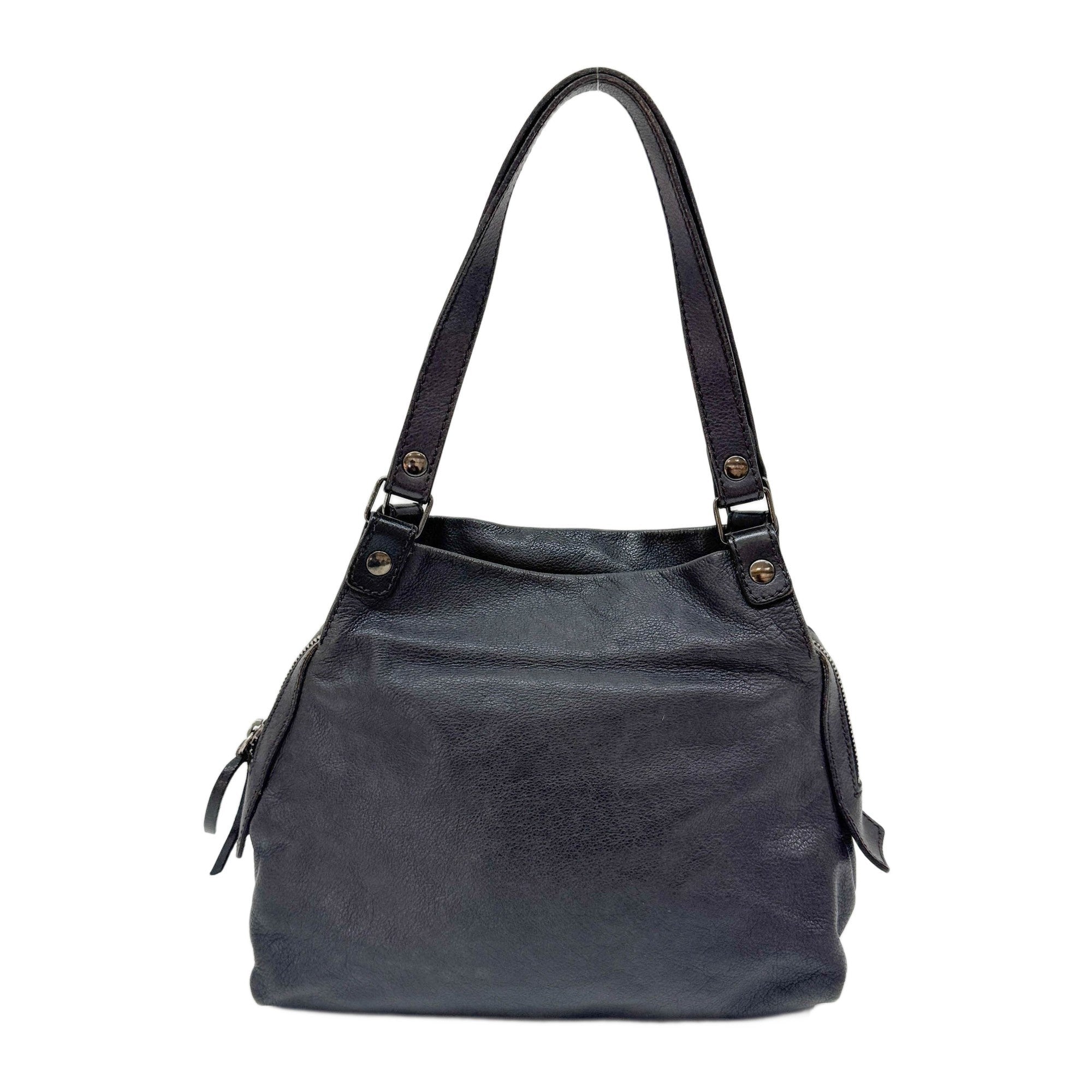 Black Leather Shoulder Bag